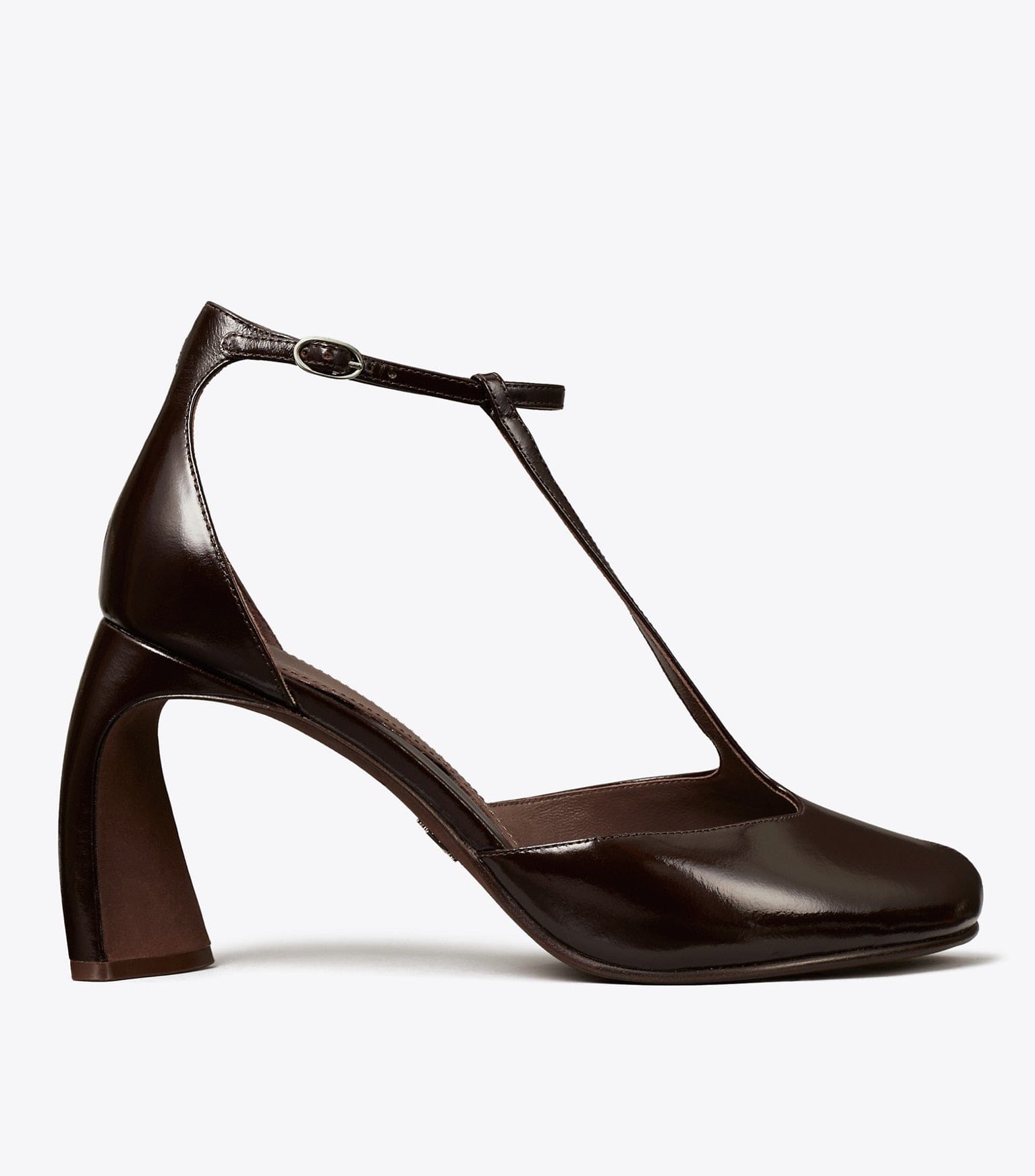 Peep-Toe T-Strap Heeled Sandal