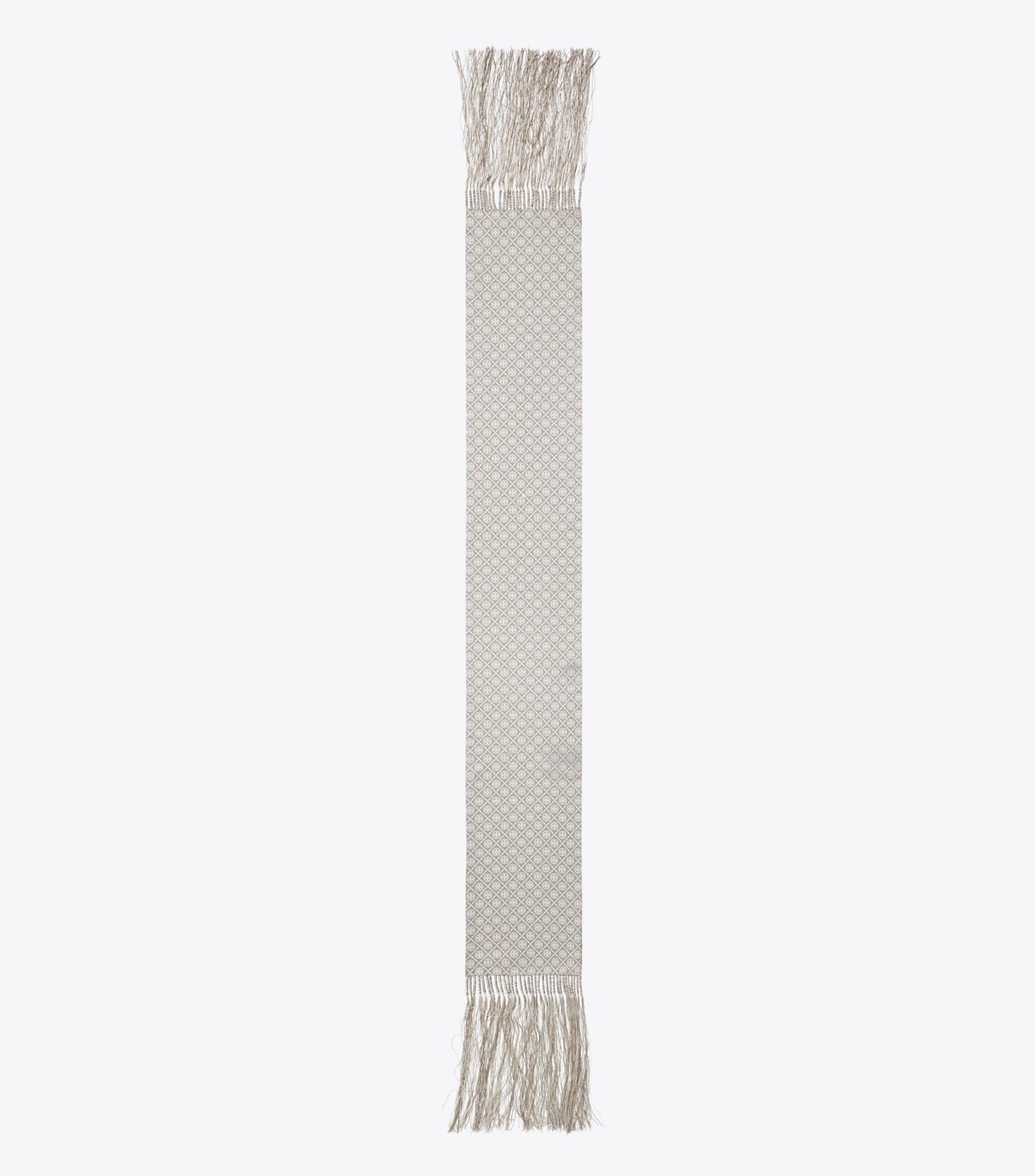 T Monogram Fringed Oblong Scarf