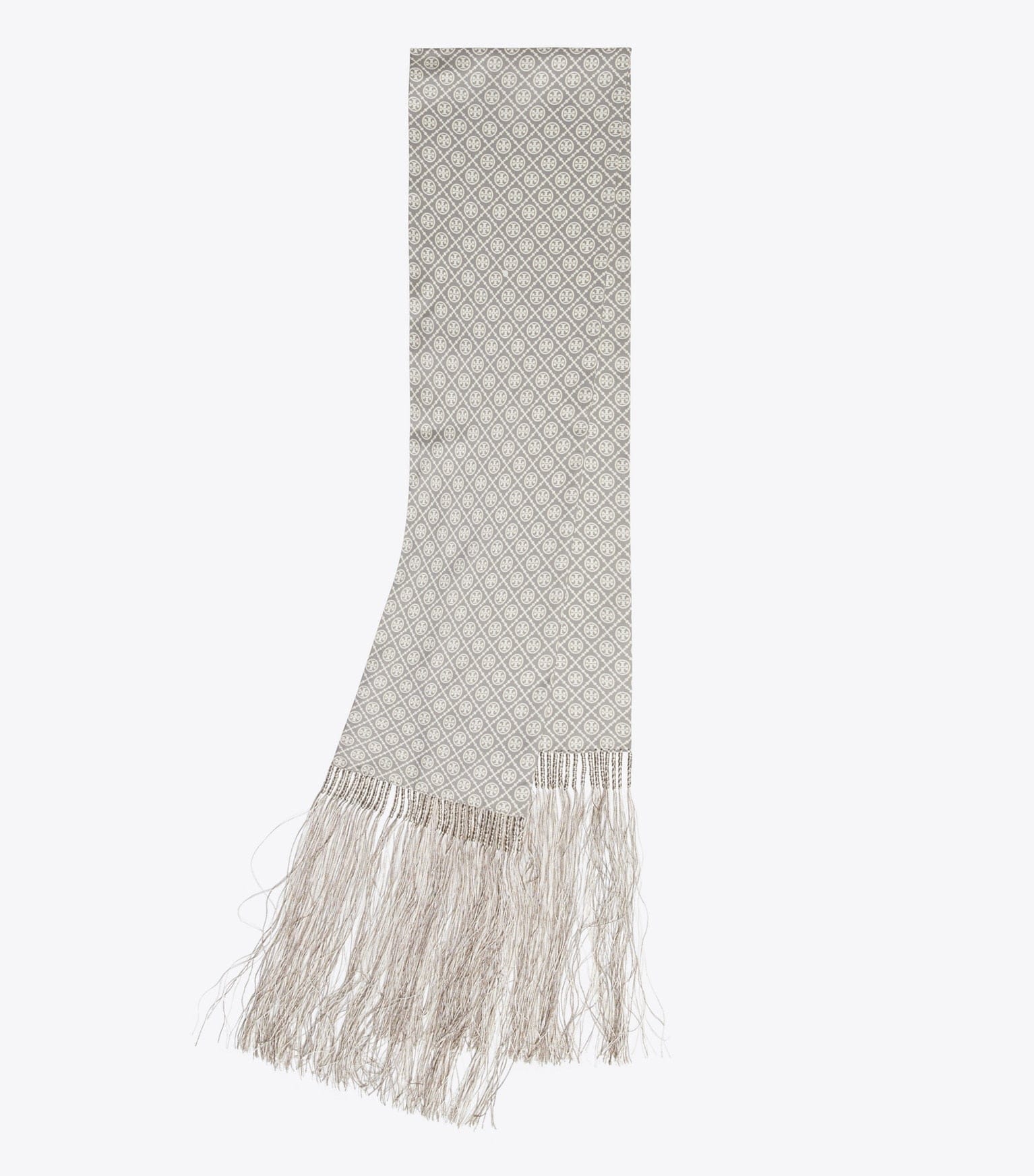 T Monogram Fringed Oblong Scarf