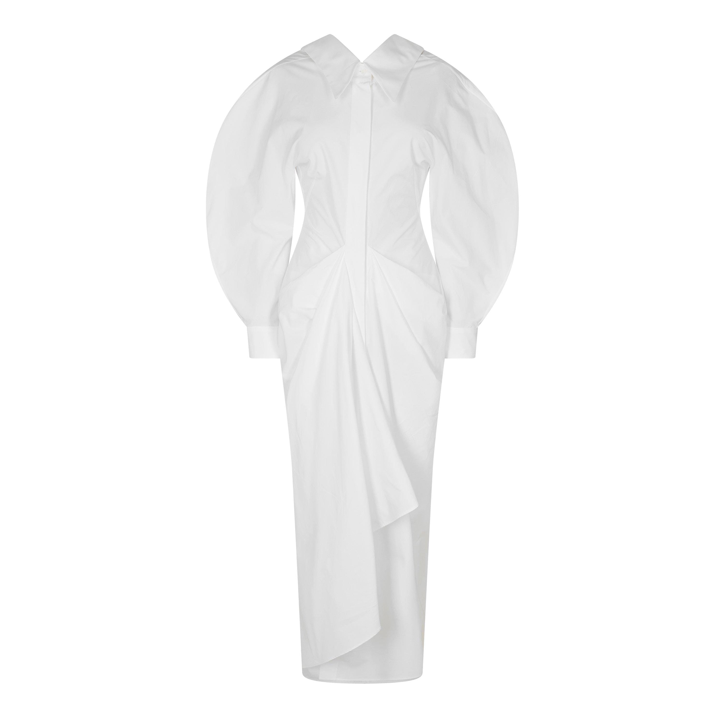 Slashed Poplin Dress