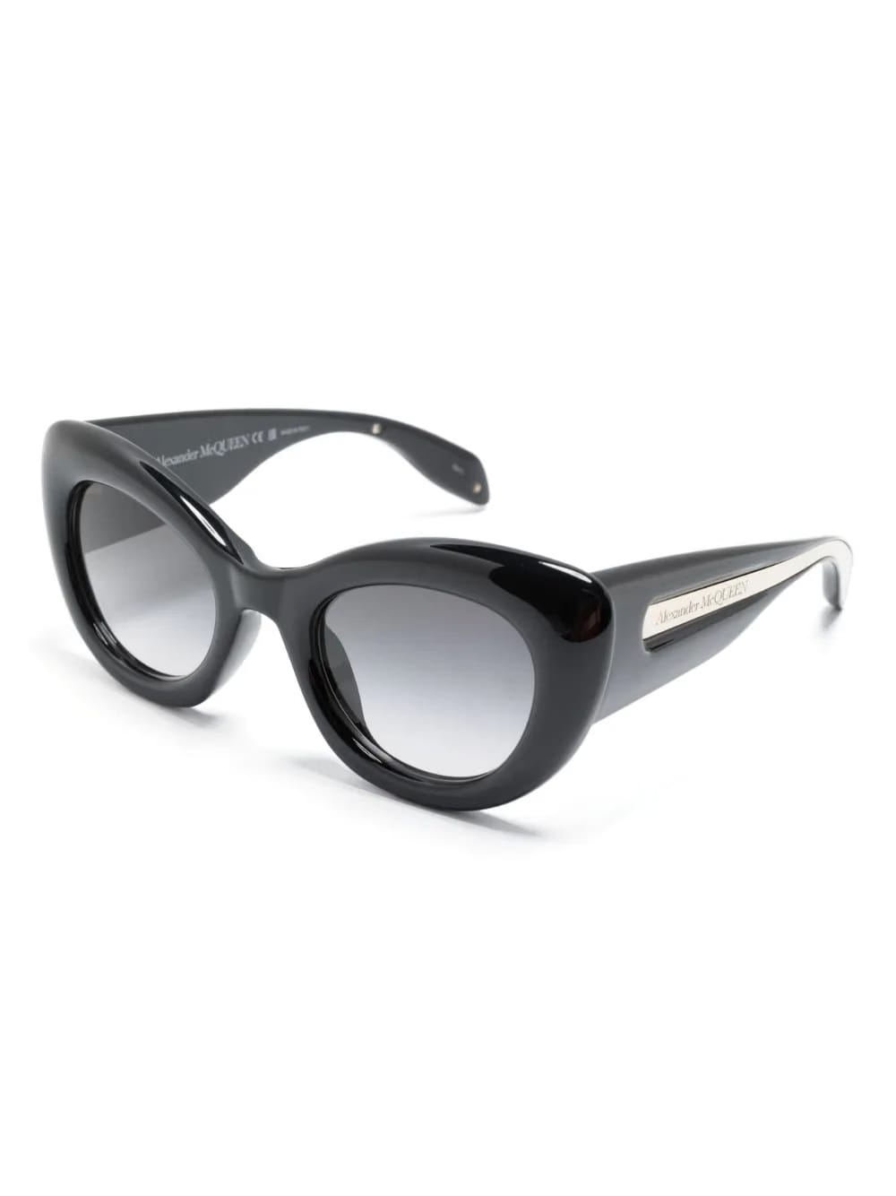 engraved-logo round-frame sunglasses