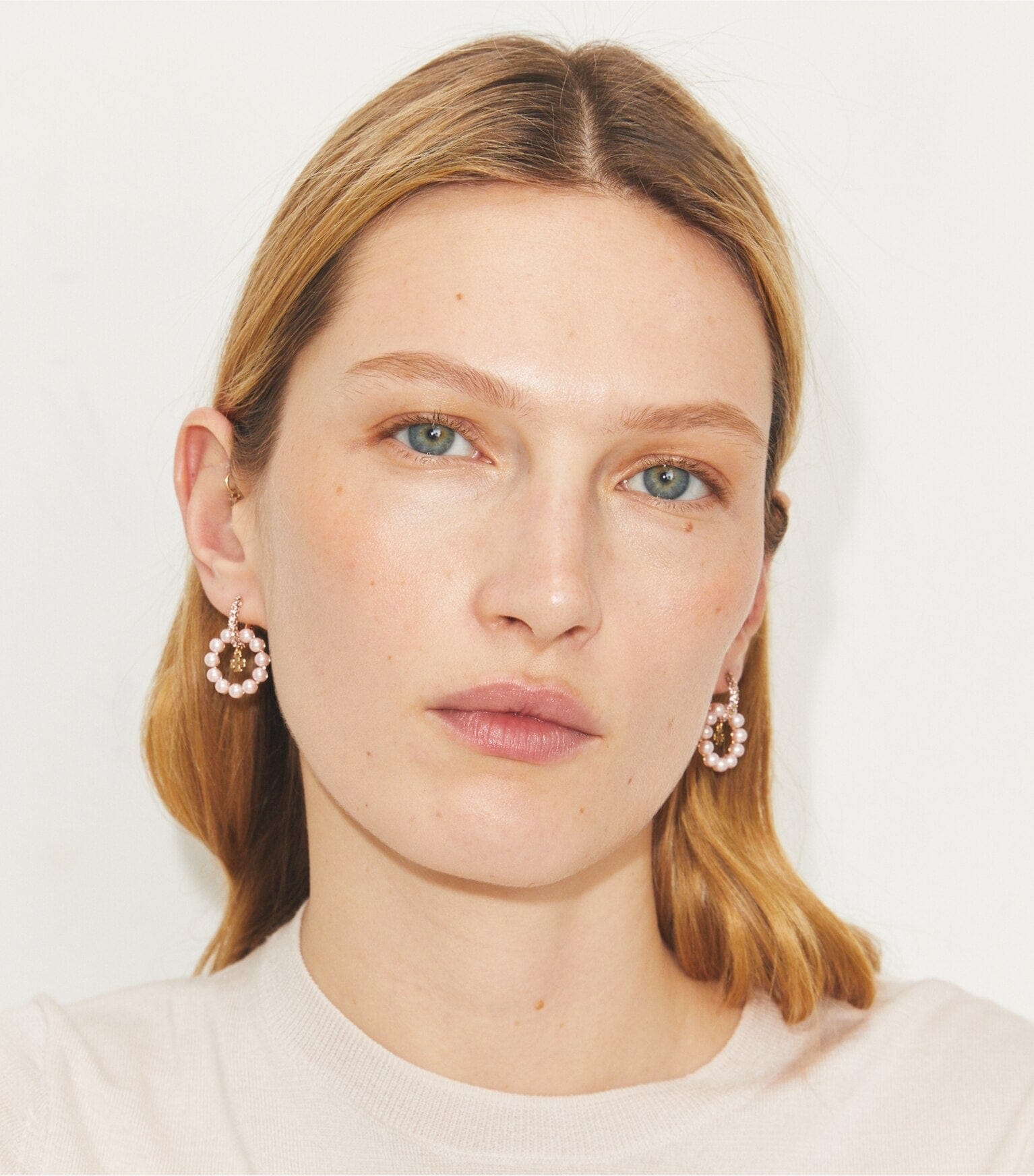 Moondance Pearl Hoop Earrings
