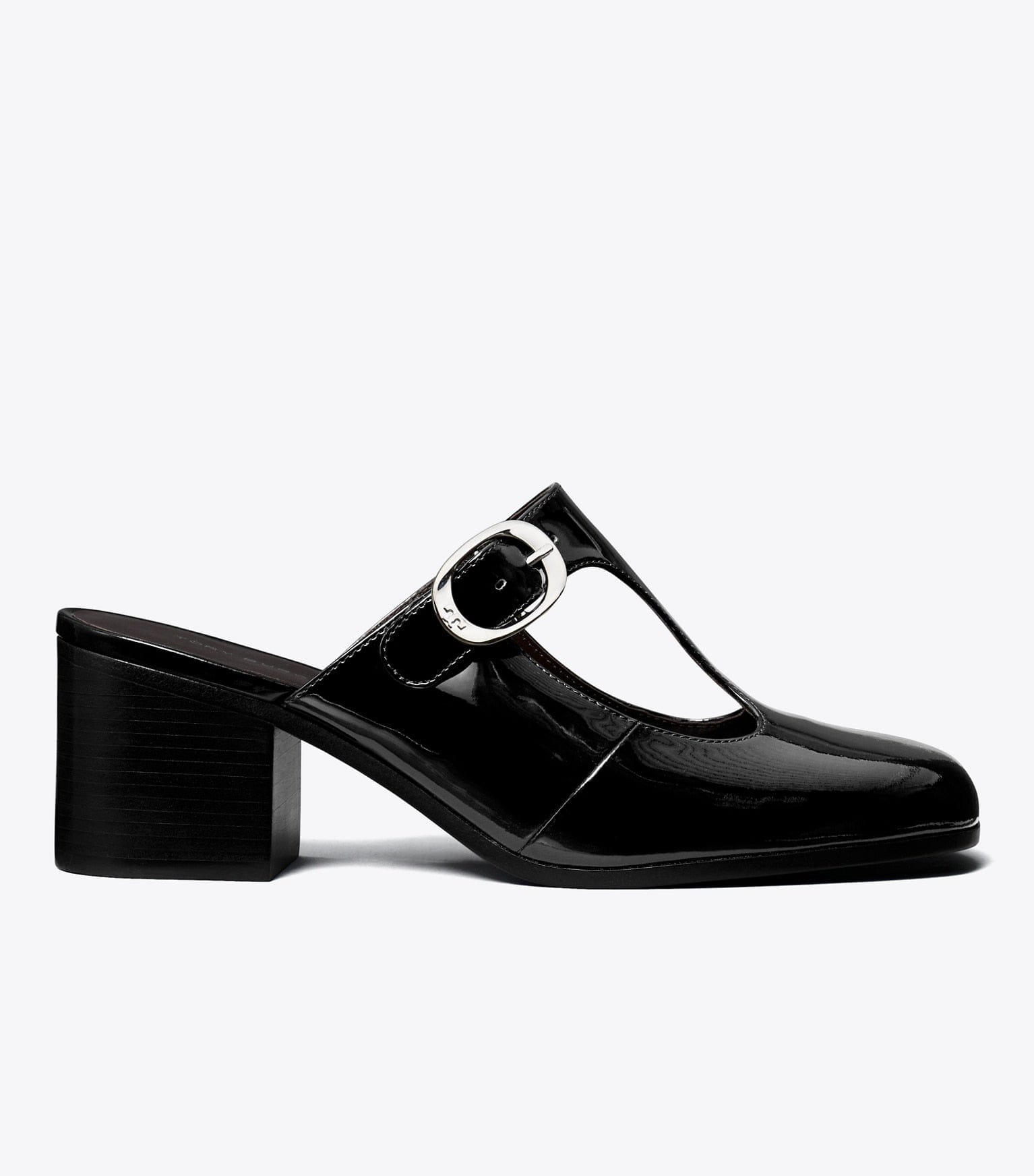 Violet T-Strap Heeled Mule