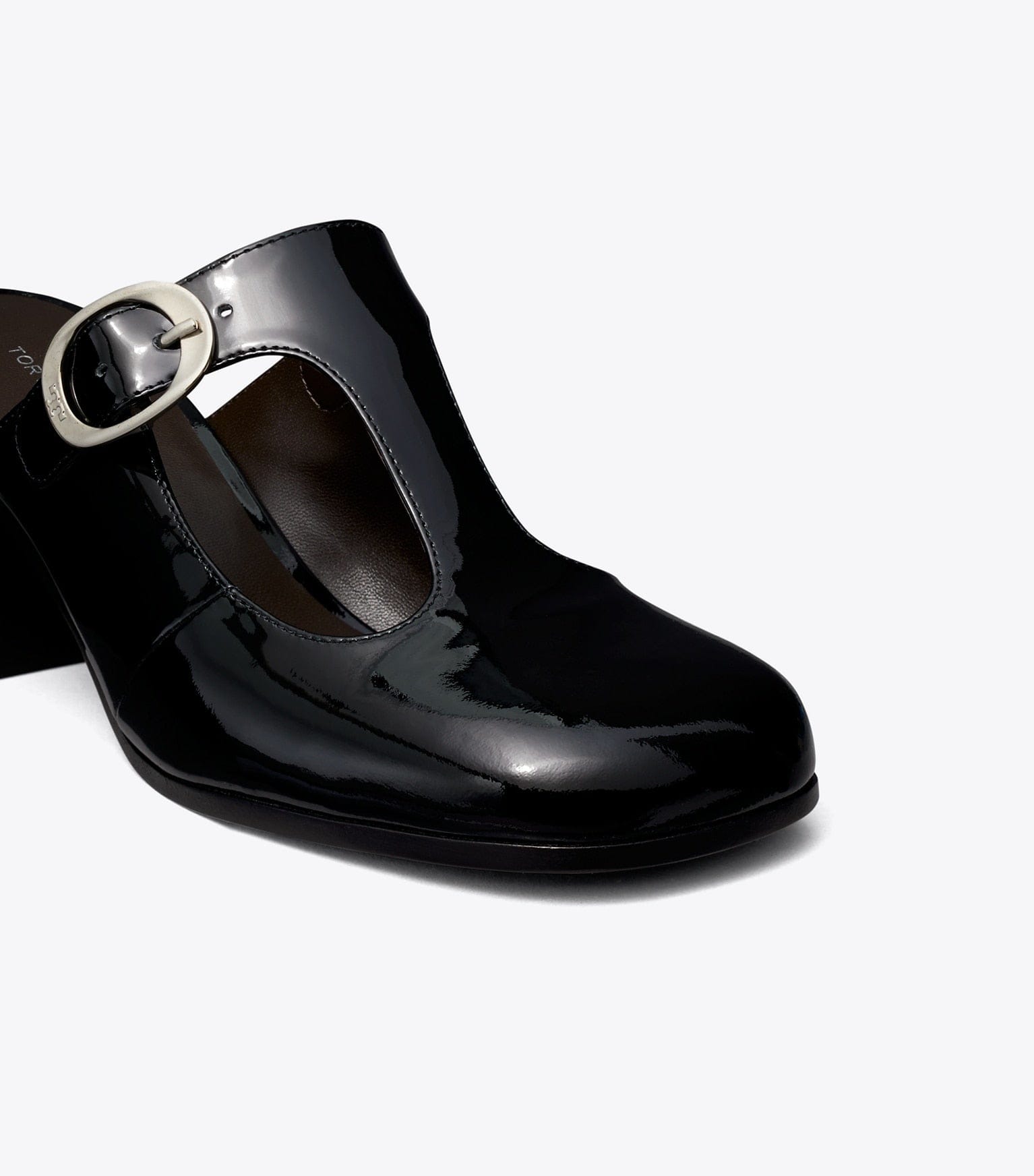Violet T-Strap Heeled Mule