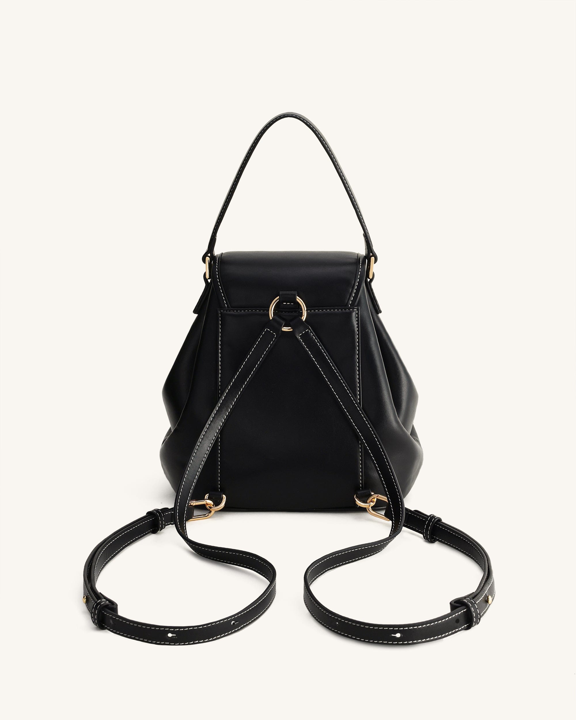 Jw Pei Harper Buckle Pocket Backpack Black