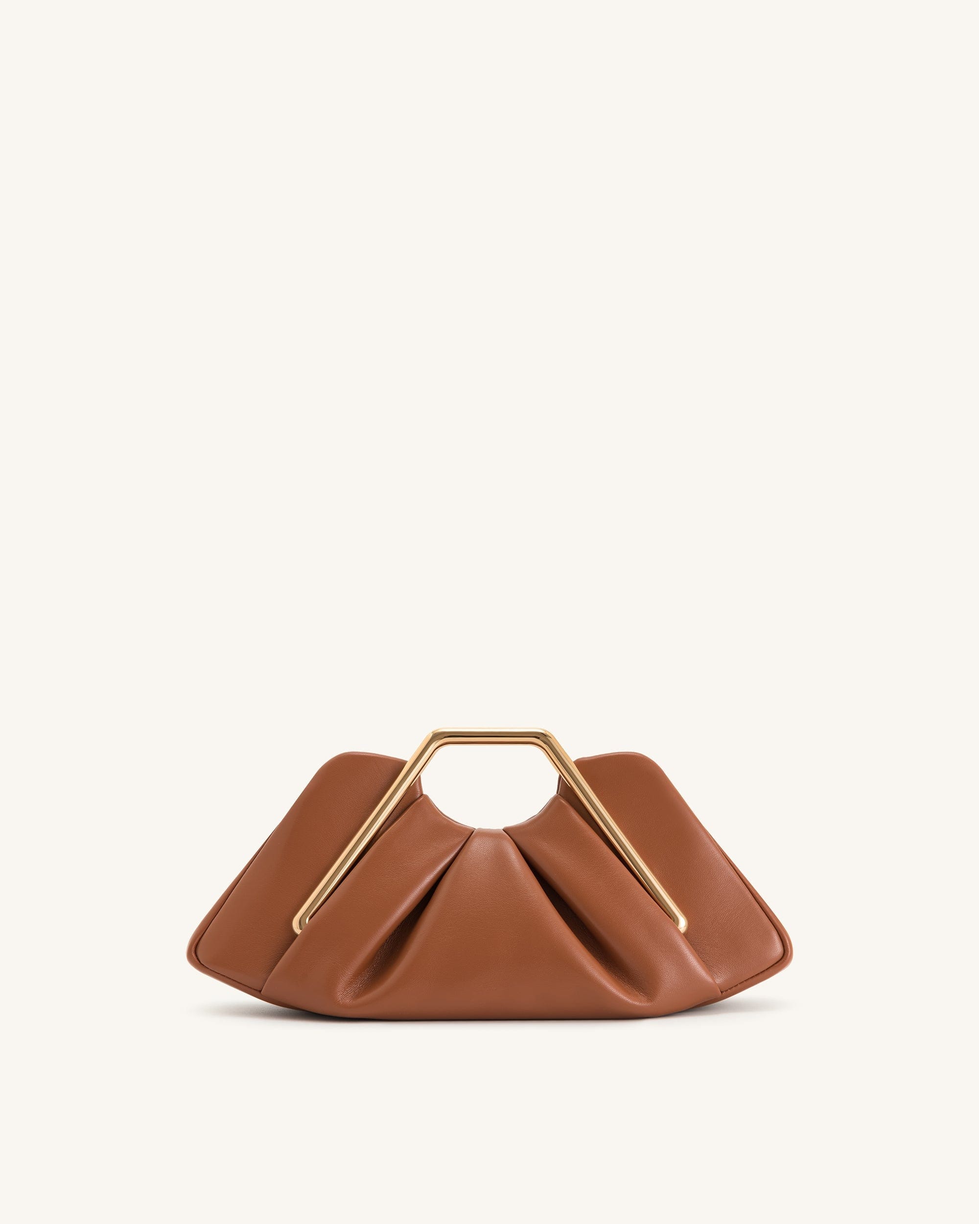 Jw Pei Lila Metal Frame Clutch Brown