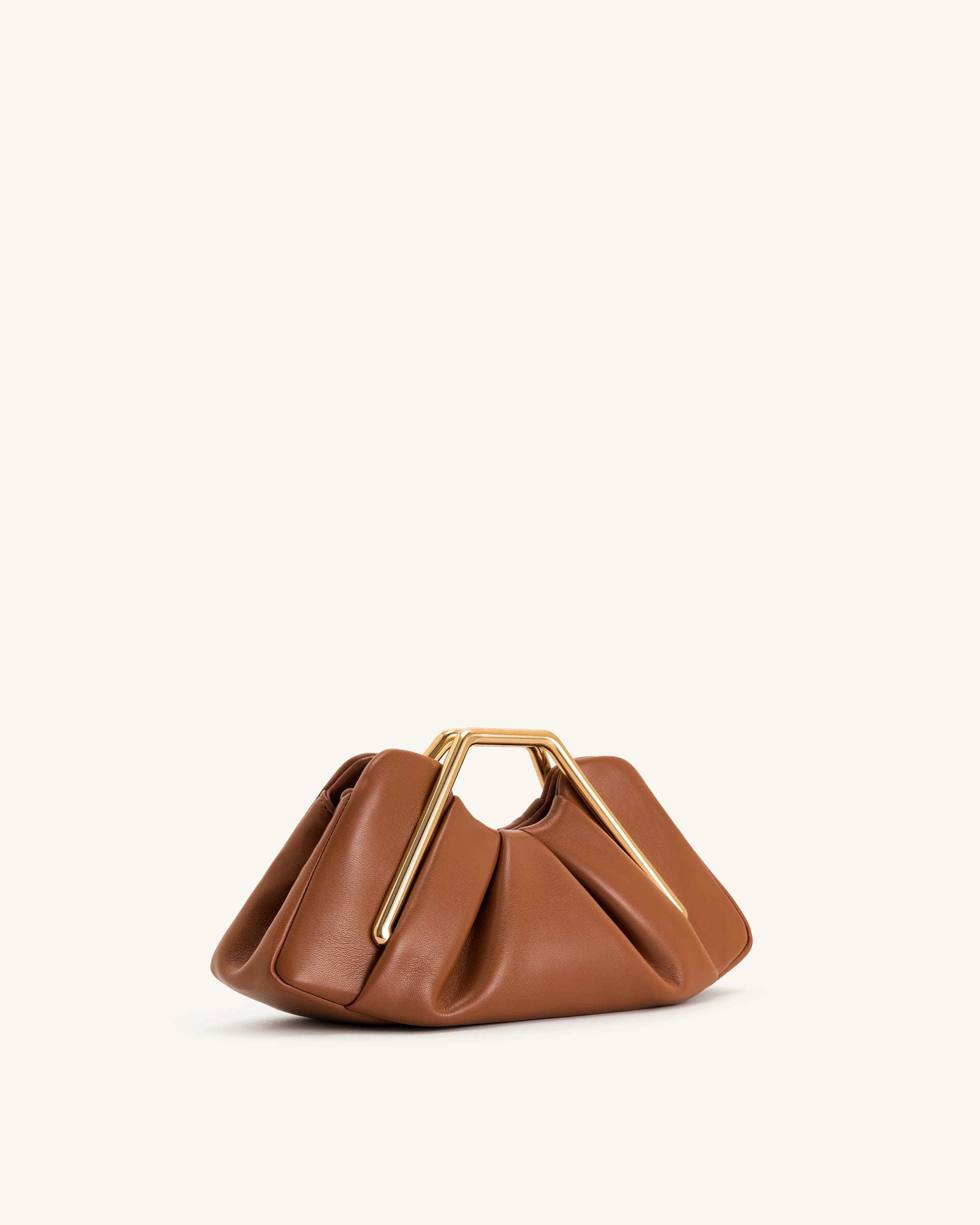 Jw Pei Lila Metal Frame Clutch Brown