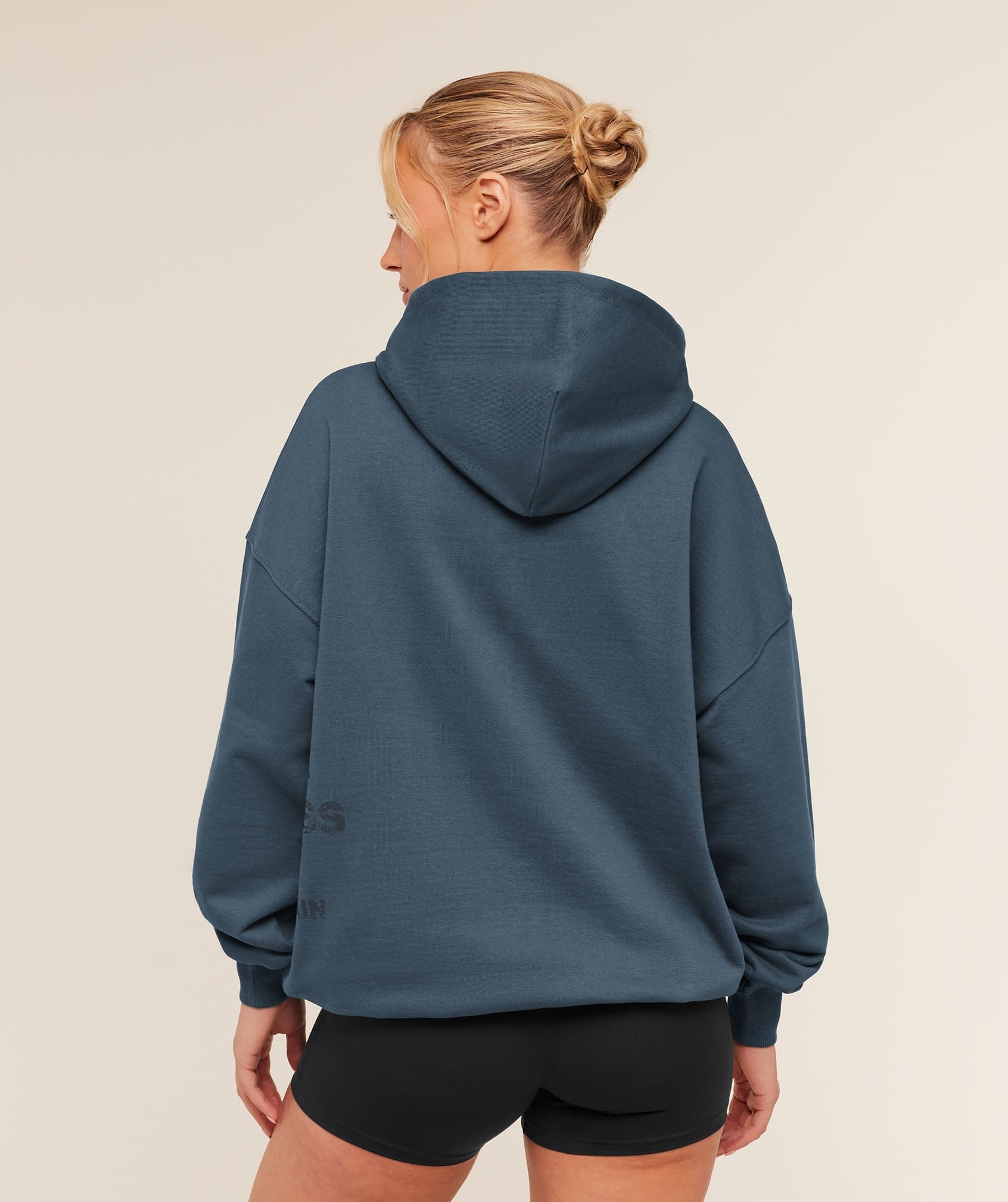 Women's Gymshark Stacked Graphic Hoodie Black
