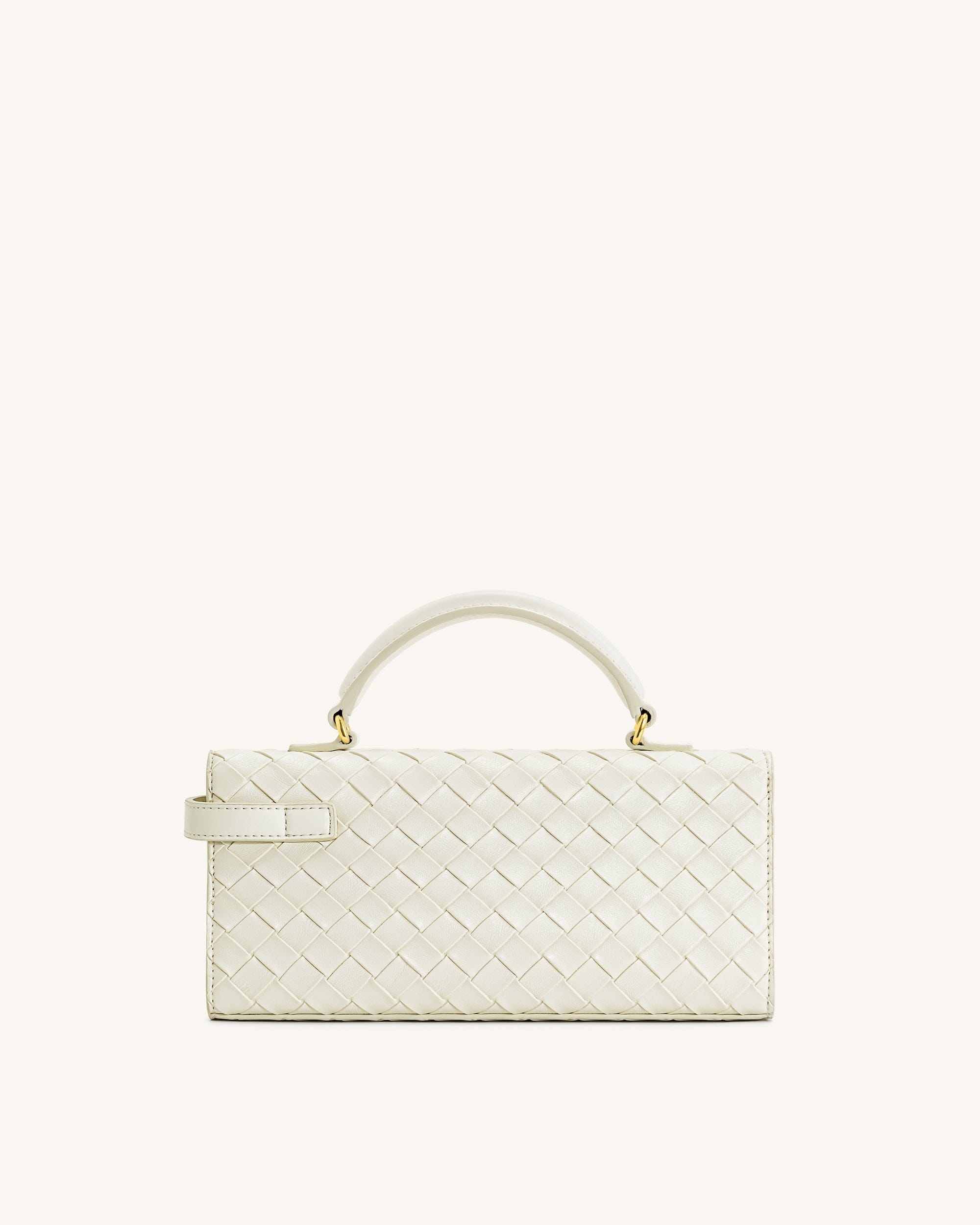 Jw Pei Keyla Weave Texture Top Handle Bag White