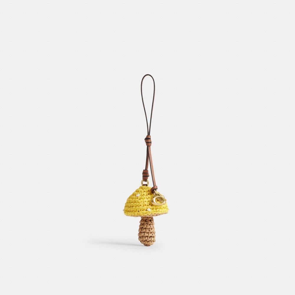 Coach Mushroom Bag Charm Brass Multi