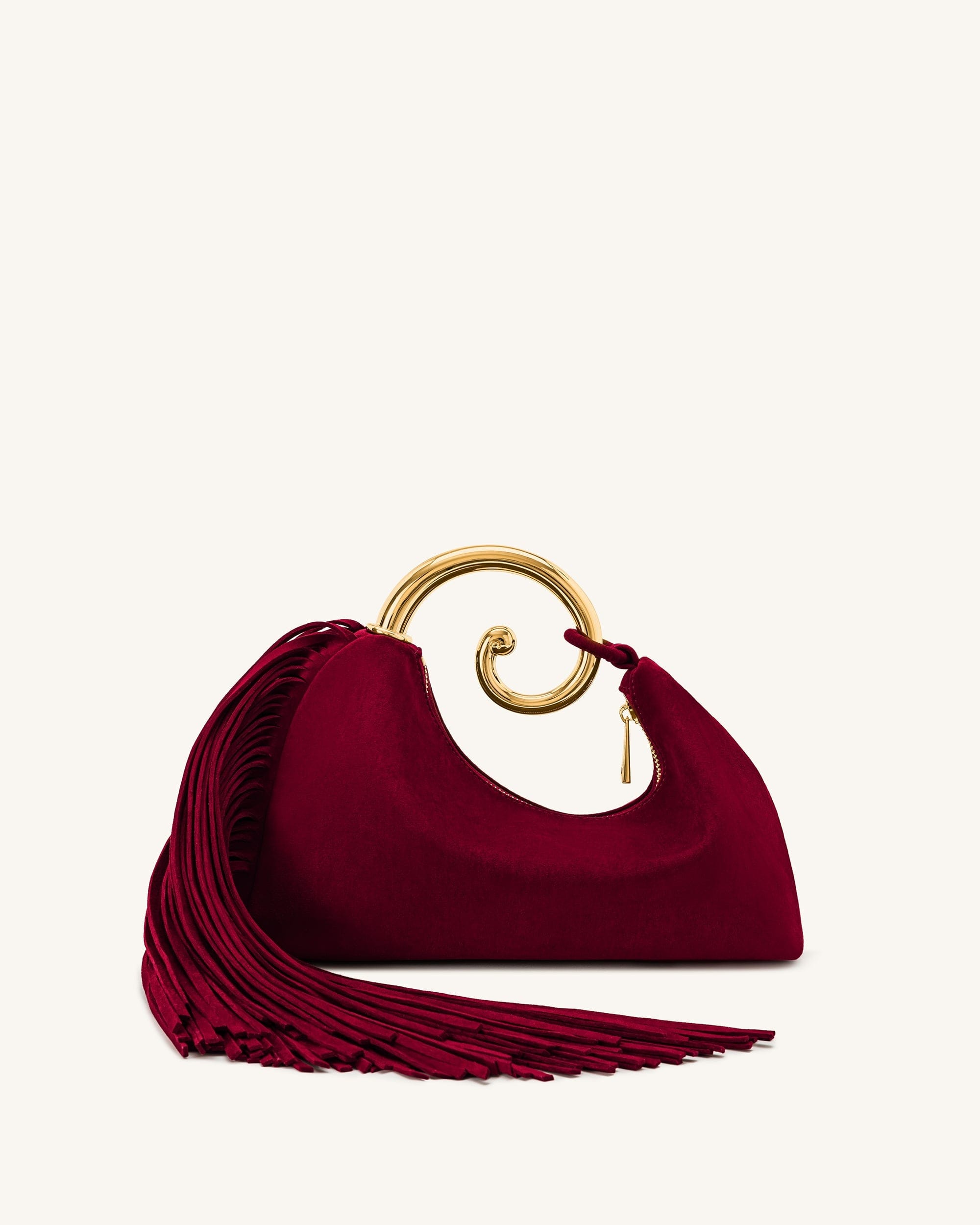 Jw Pei Nell Fringe Hardware Top Handle Bag Burgundy