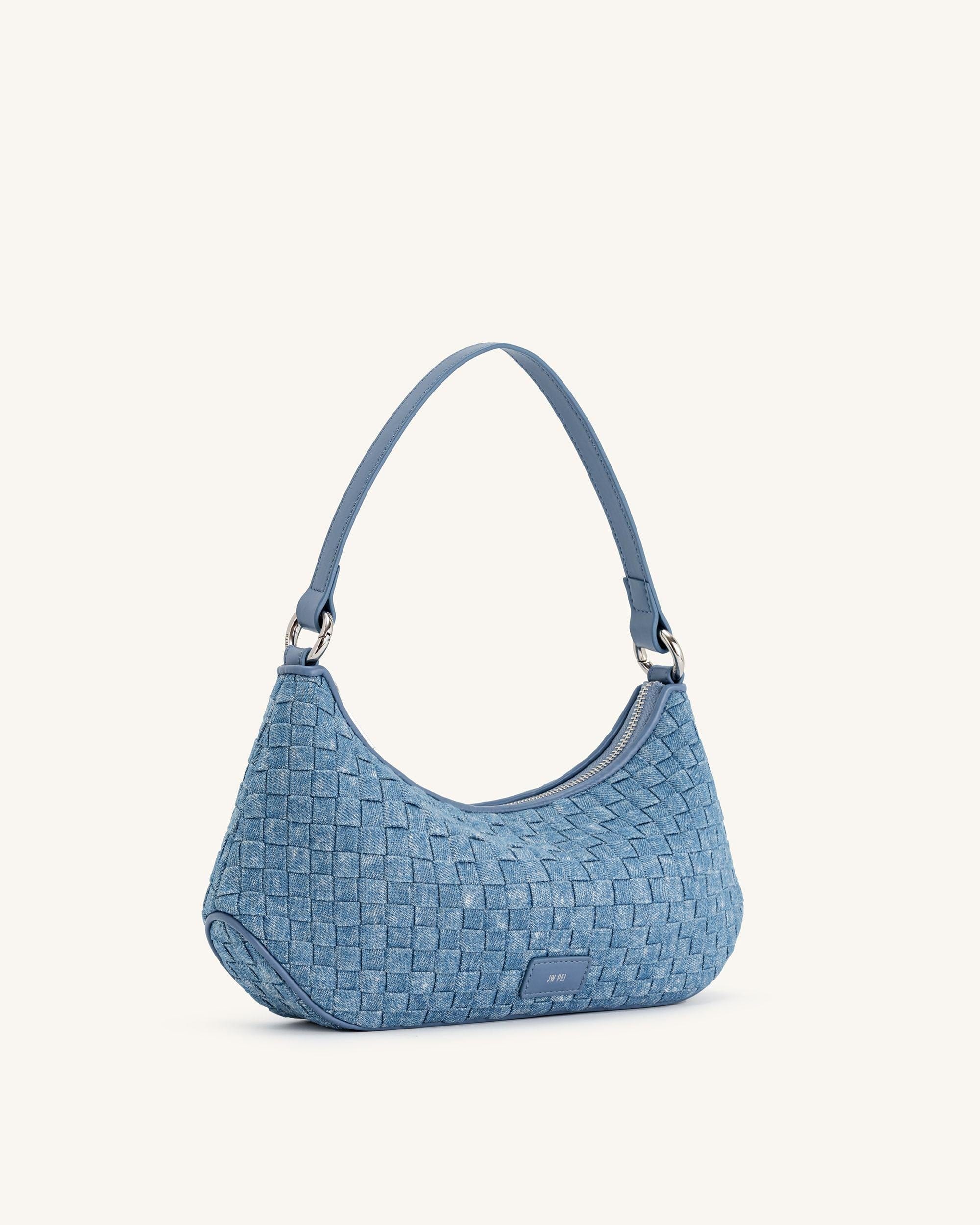 Jw Pei Lily Shoulder Bag Blue Denim Weave
