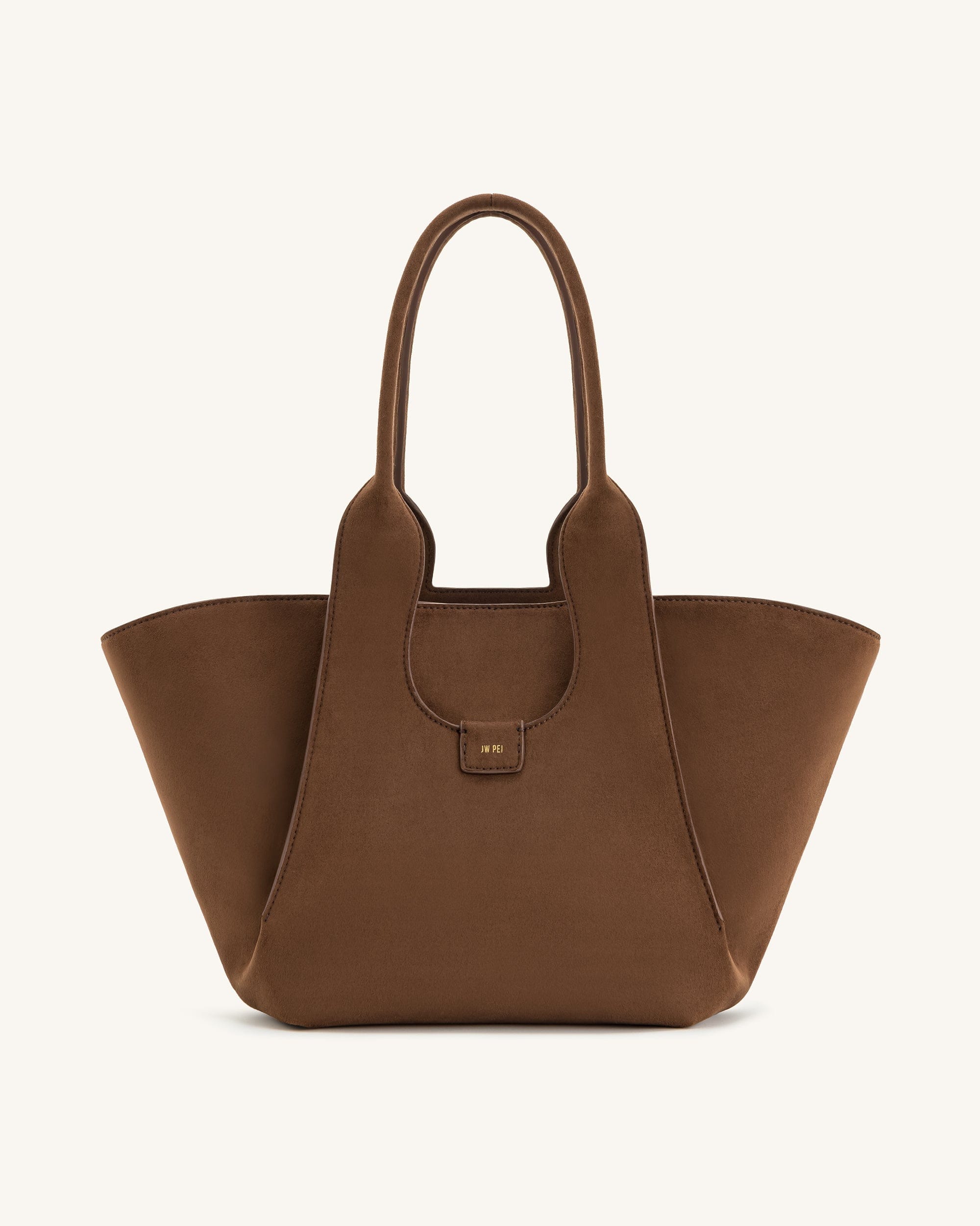 Jw Pei Cara Faux Suede Tote Bag Mocha Brown