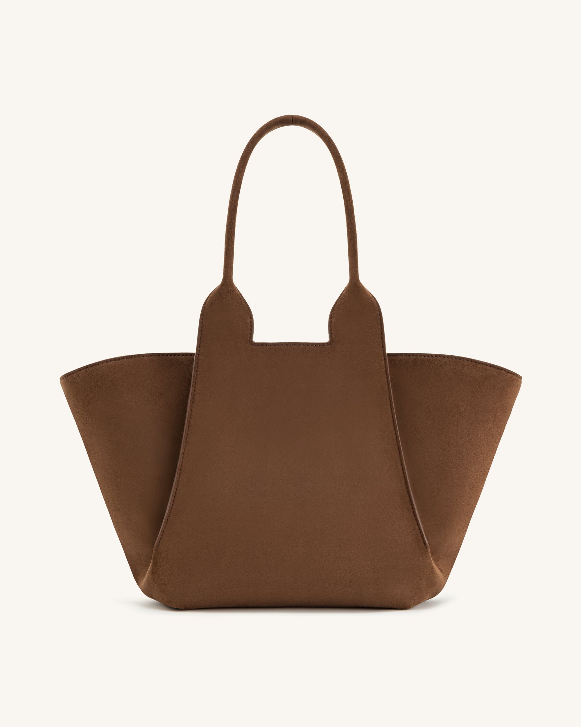 Jw Pei Cara Faux Suede Tote Bag Mocha Brown