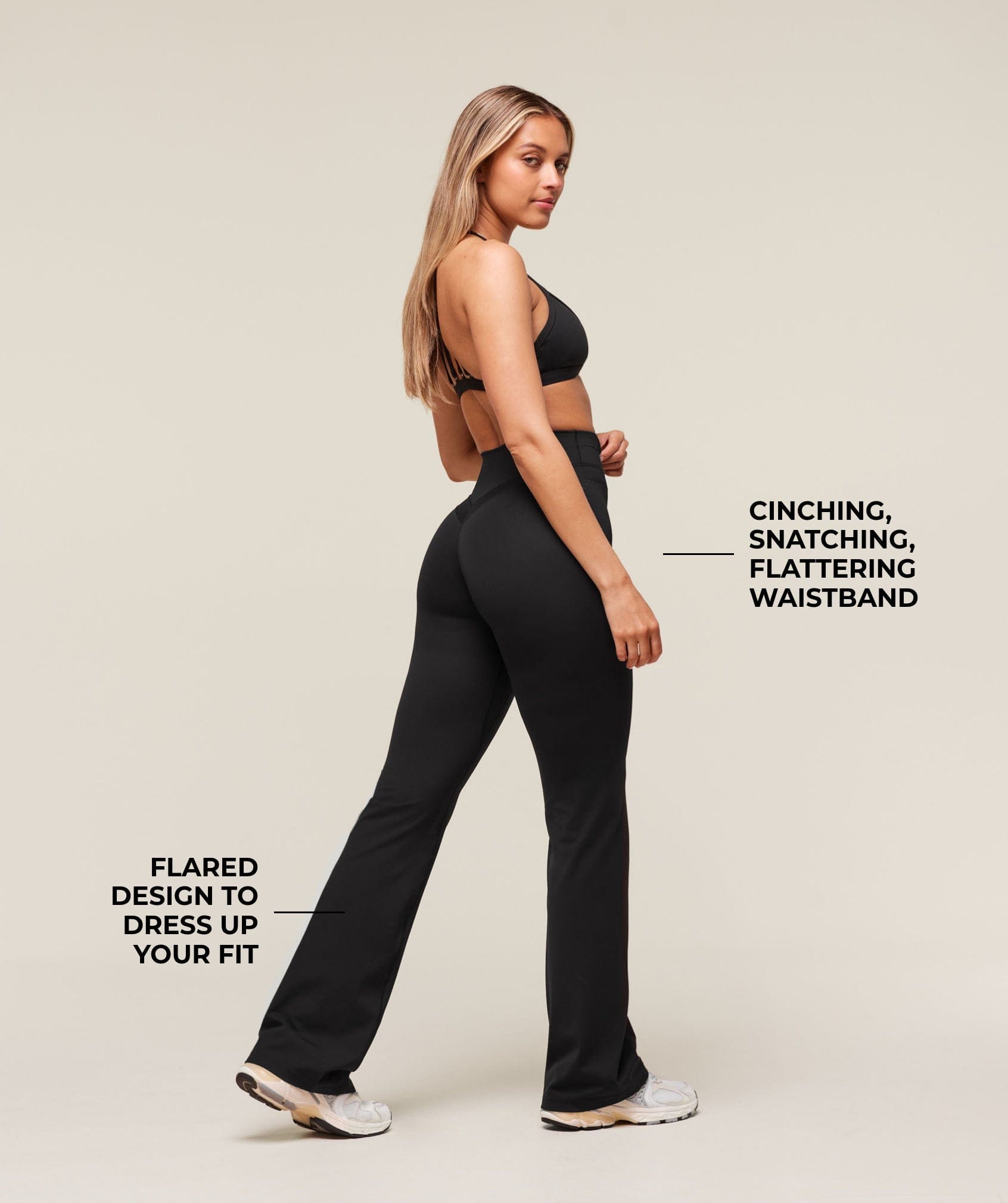 Women's Gymshark Whitney Regular Flared Legging Black