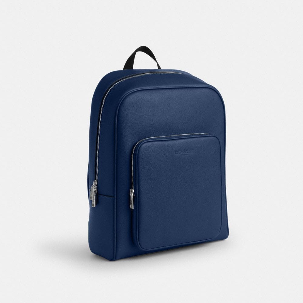 Coach Aiden Backpack Silver Deep Blue