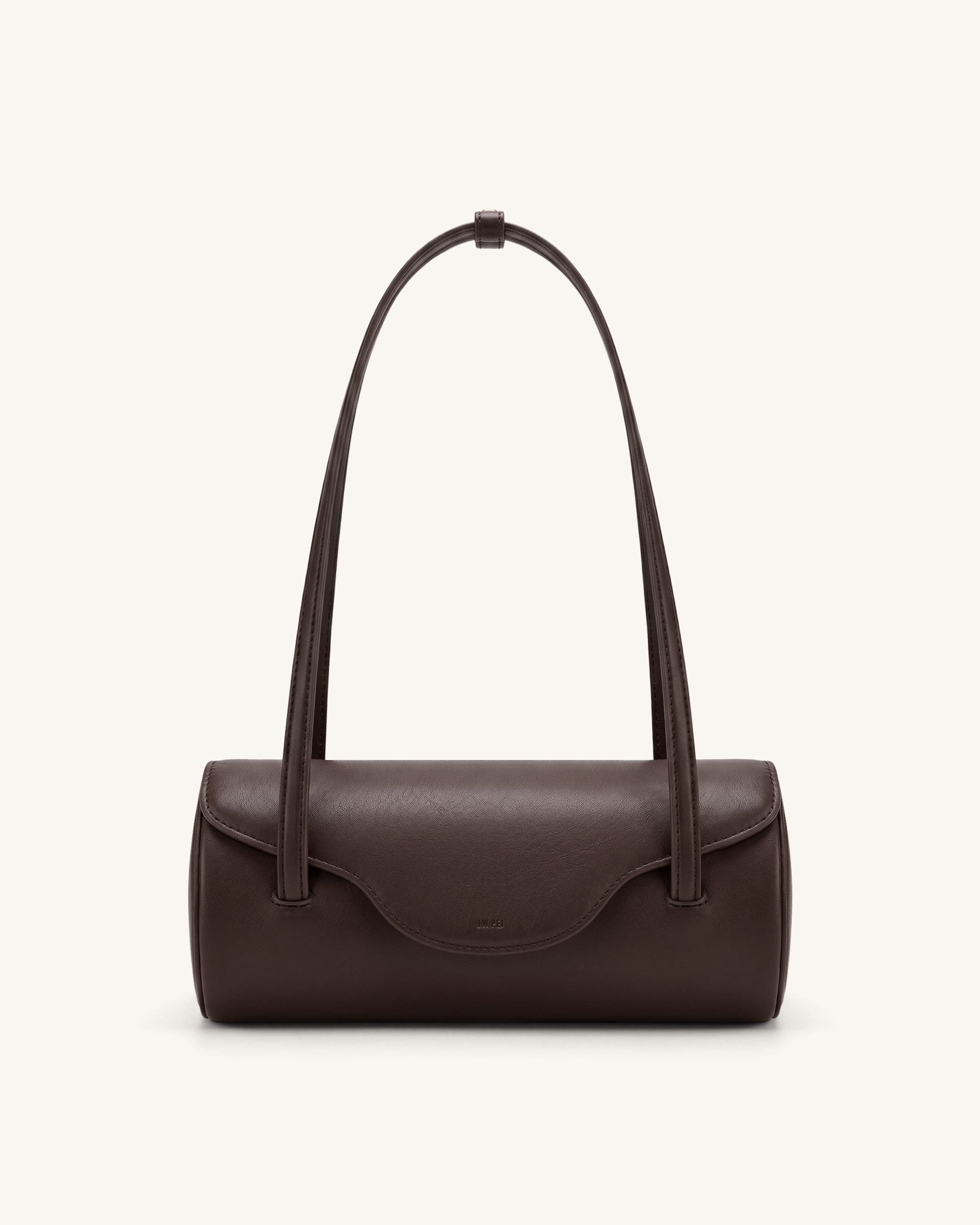 Jw Pei Solenne Barrel Shoulder Bag Dark Brown
