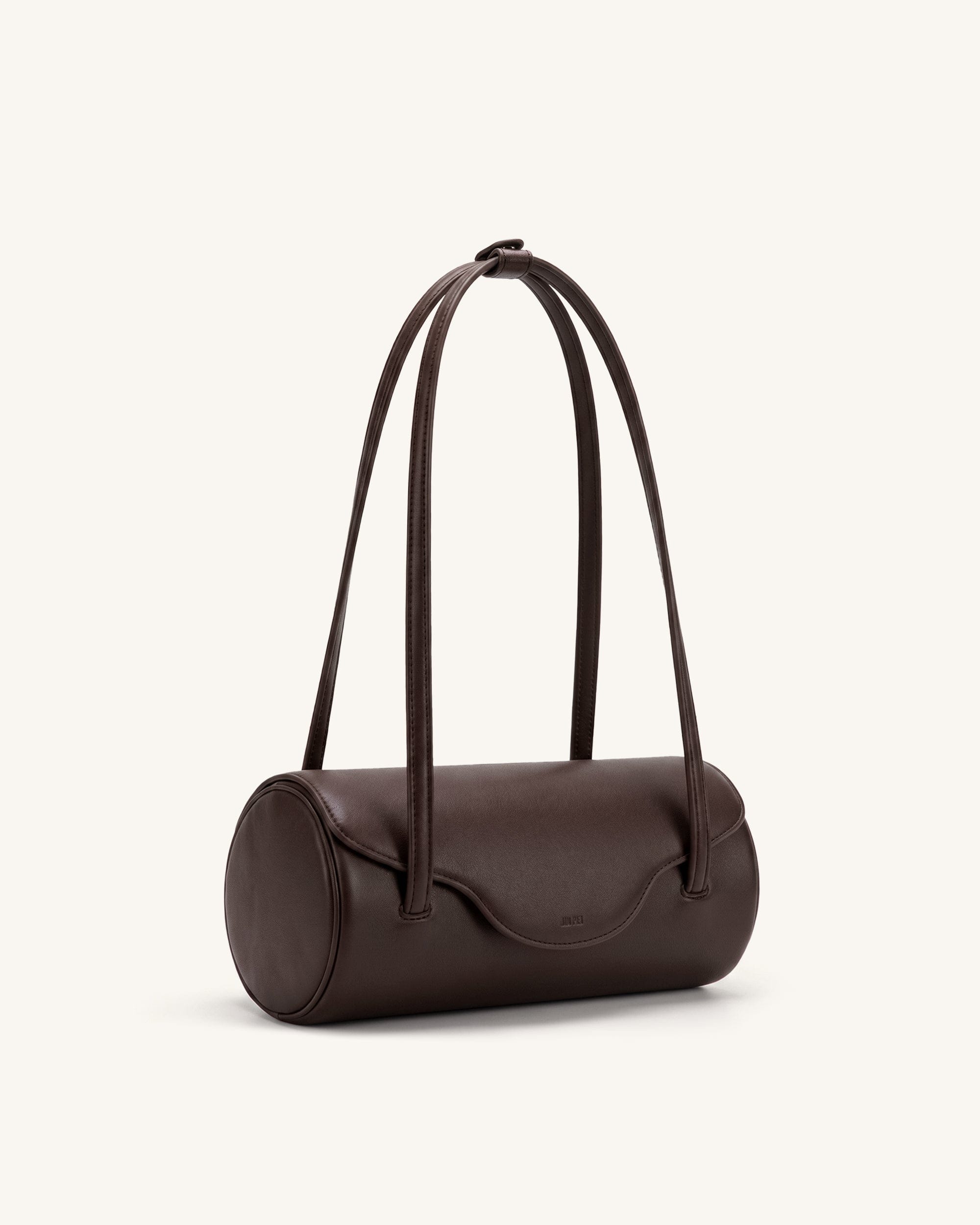 Jw Pei Solenne Barrel Shoulder Bag Dark Brown