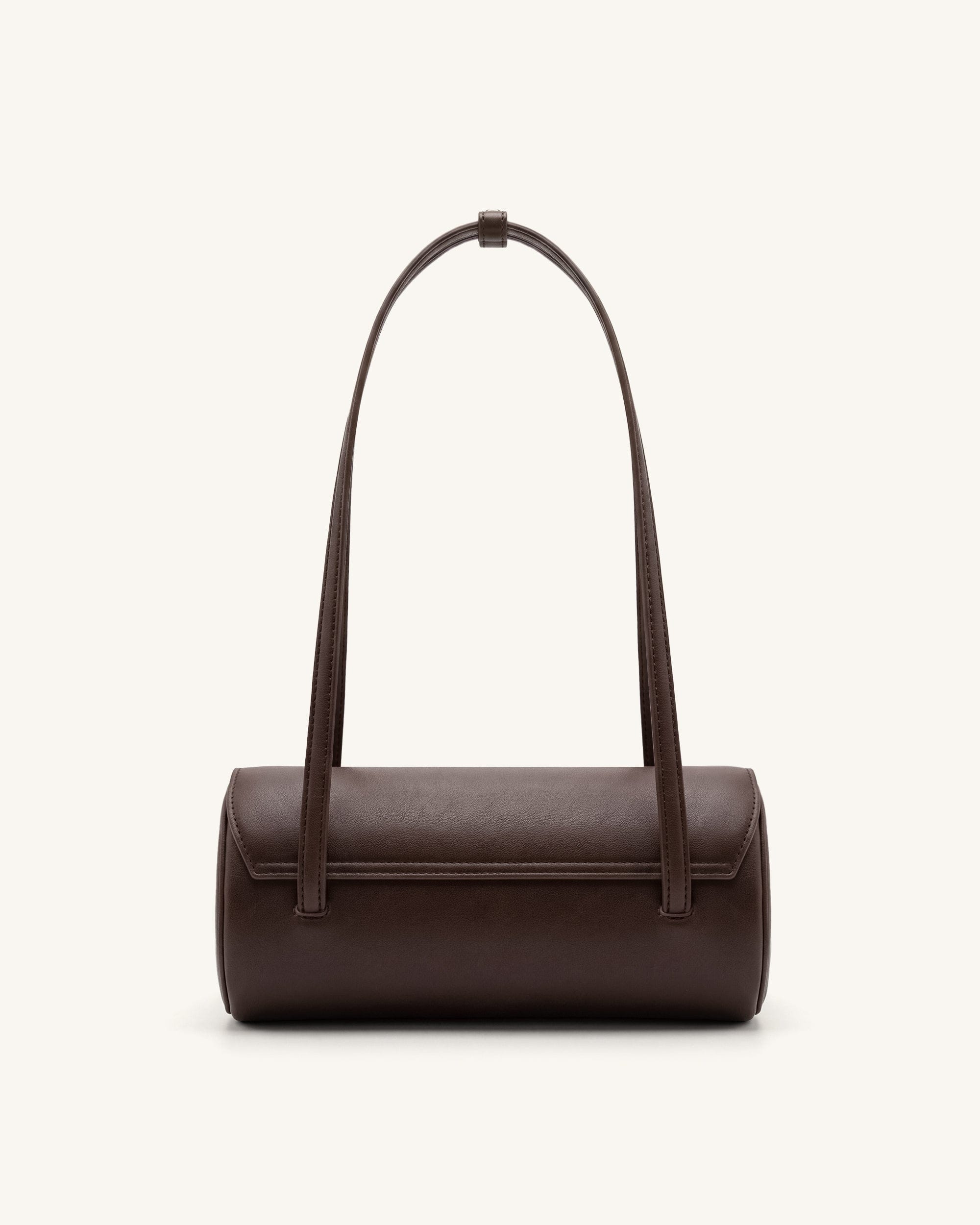 Jw Pei Solenne Barrel Shoulder Bag Dark Brown