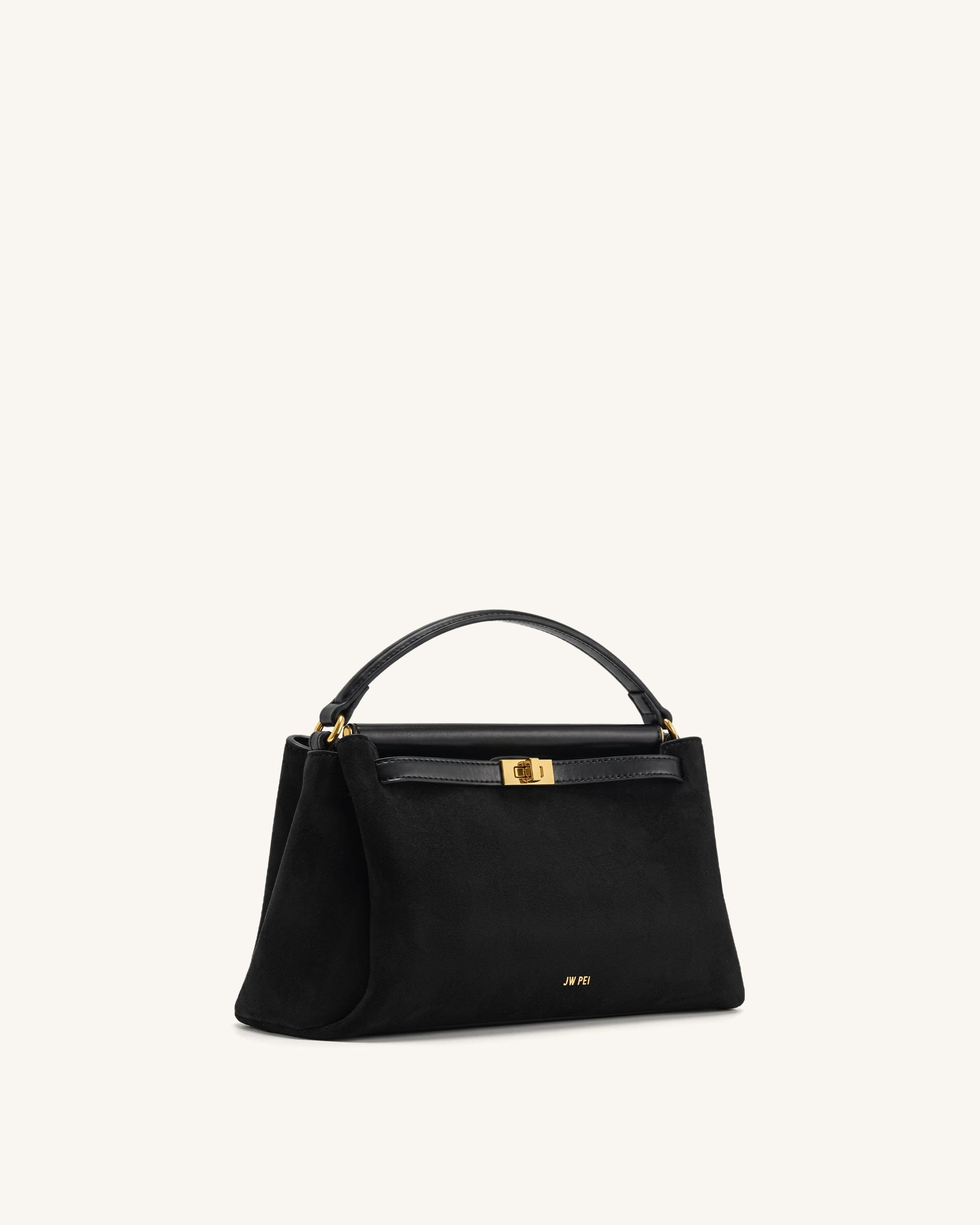 Jw Pei Carmen Faux Suede Top Handle Bag Black