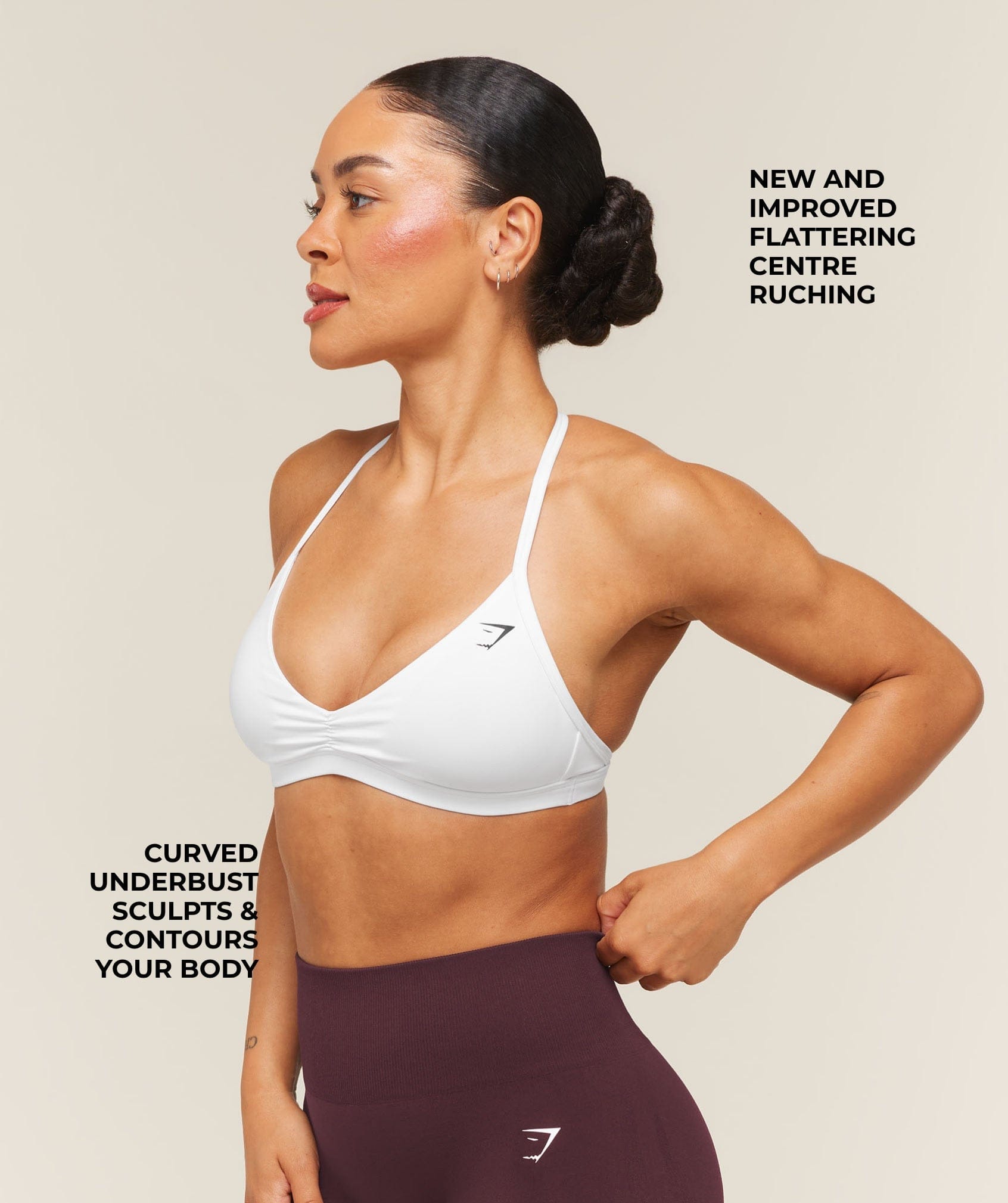 Women's Gymshark Minimal Sports Bra 2.0 White