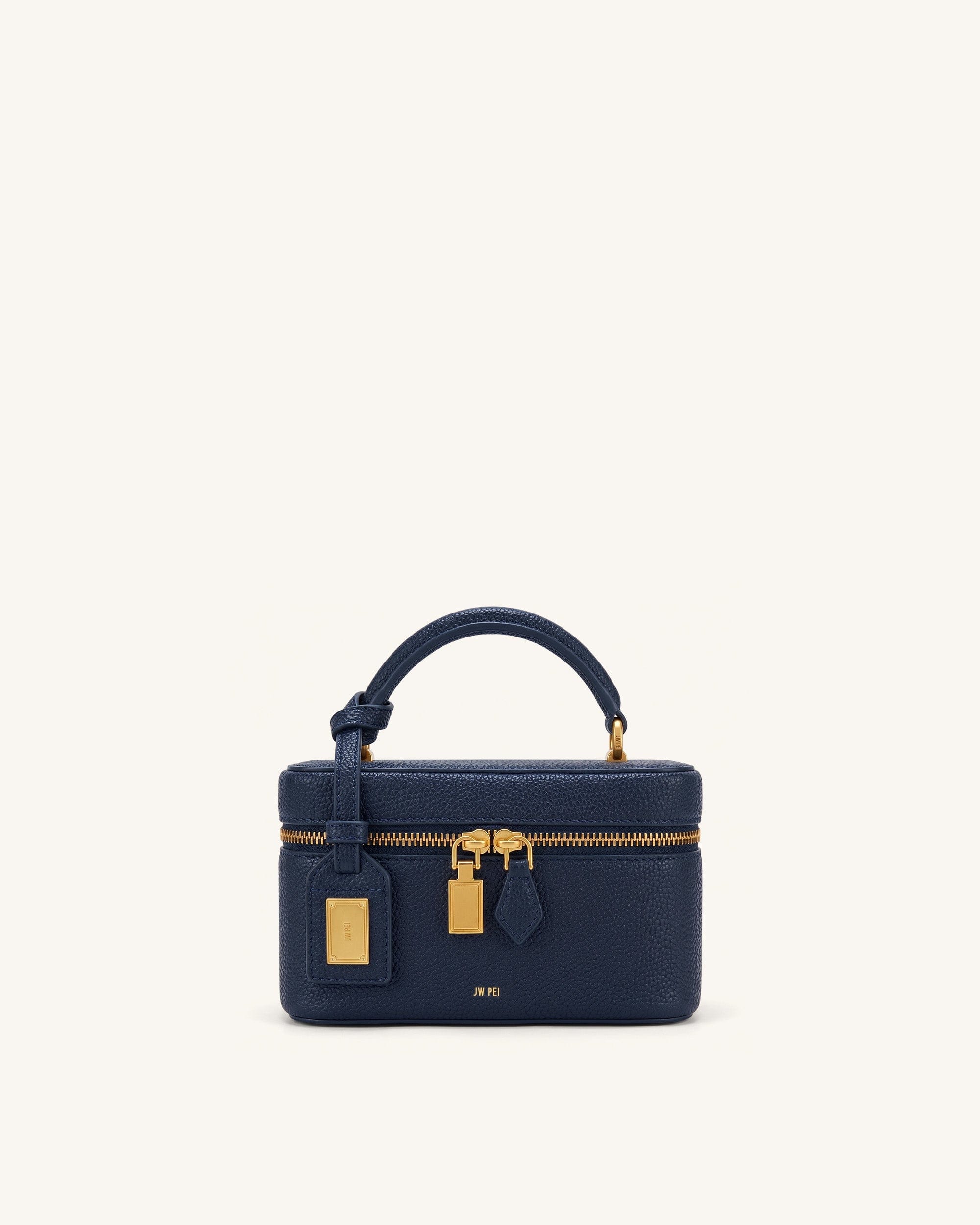 Jw Pei Cleo Box Shape Top Handle Bag Navy Blue