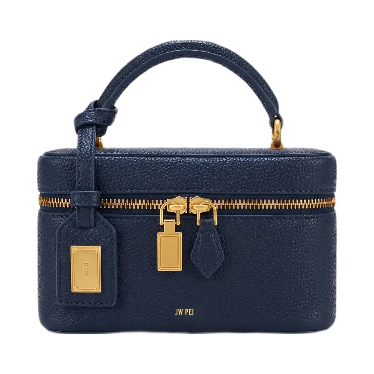 Jw Pei Cleo Box Shape Top Handle Bag Navy Blue