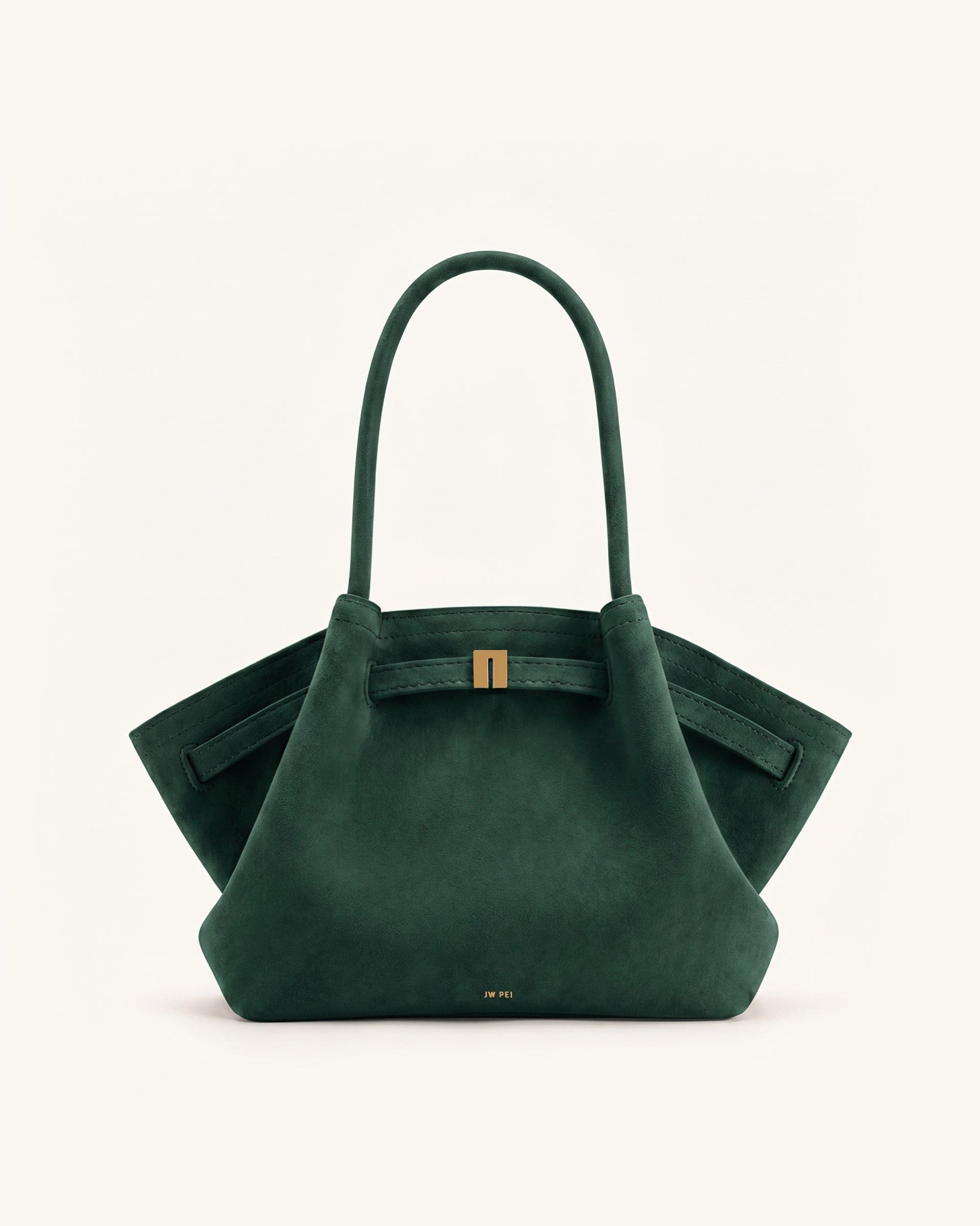 Jw Pei Hana Medium Faux Suede Tote Bag Forest Green