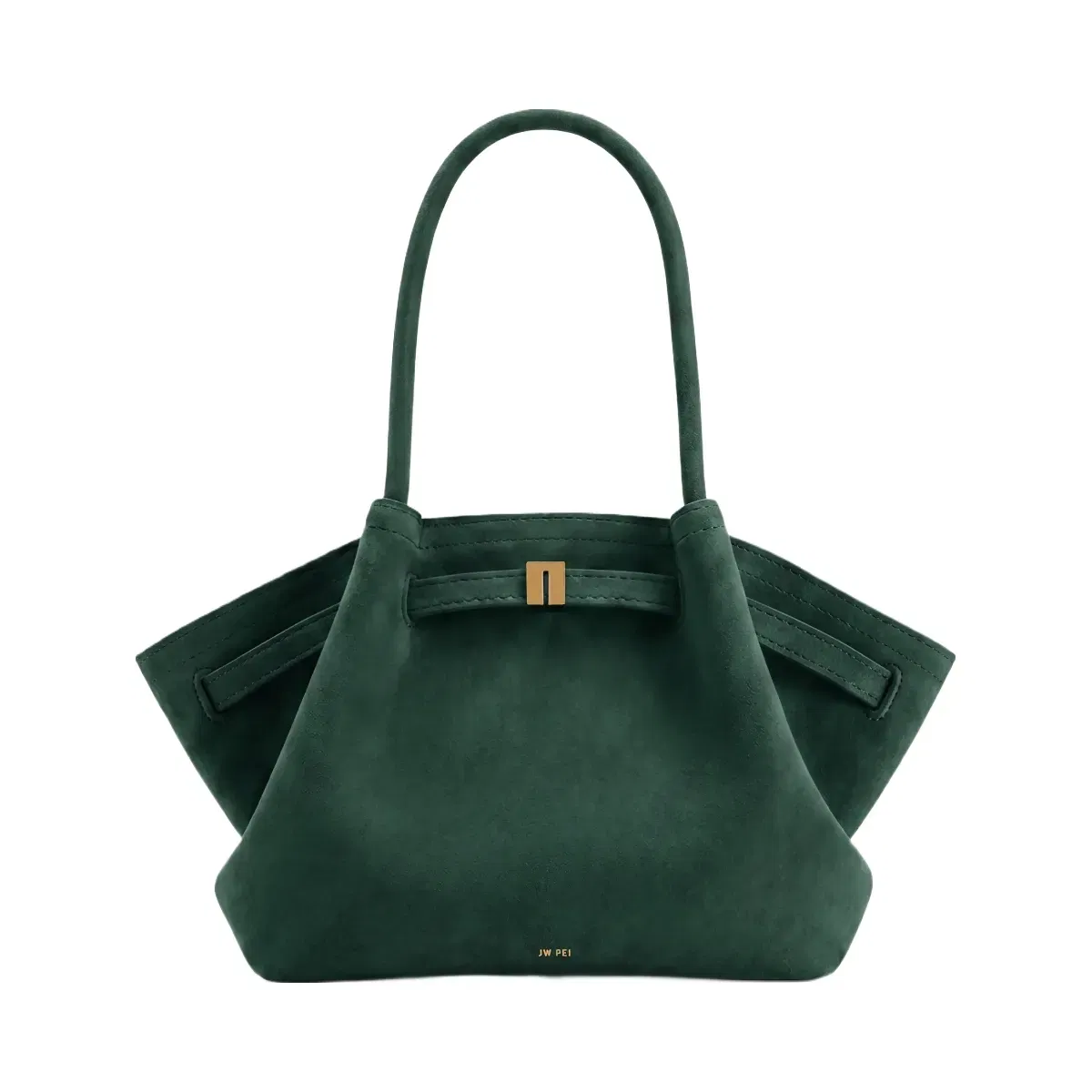 Jw Pei Hana Medium Faux Suede Tote Bag Forest Green