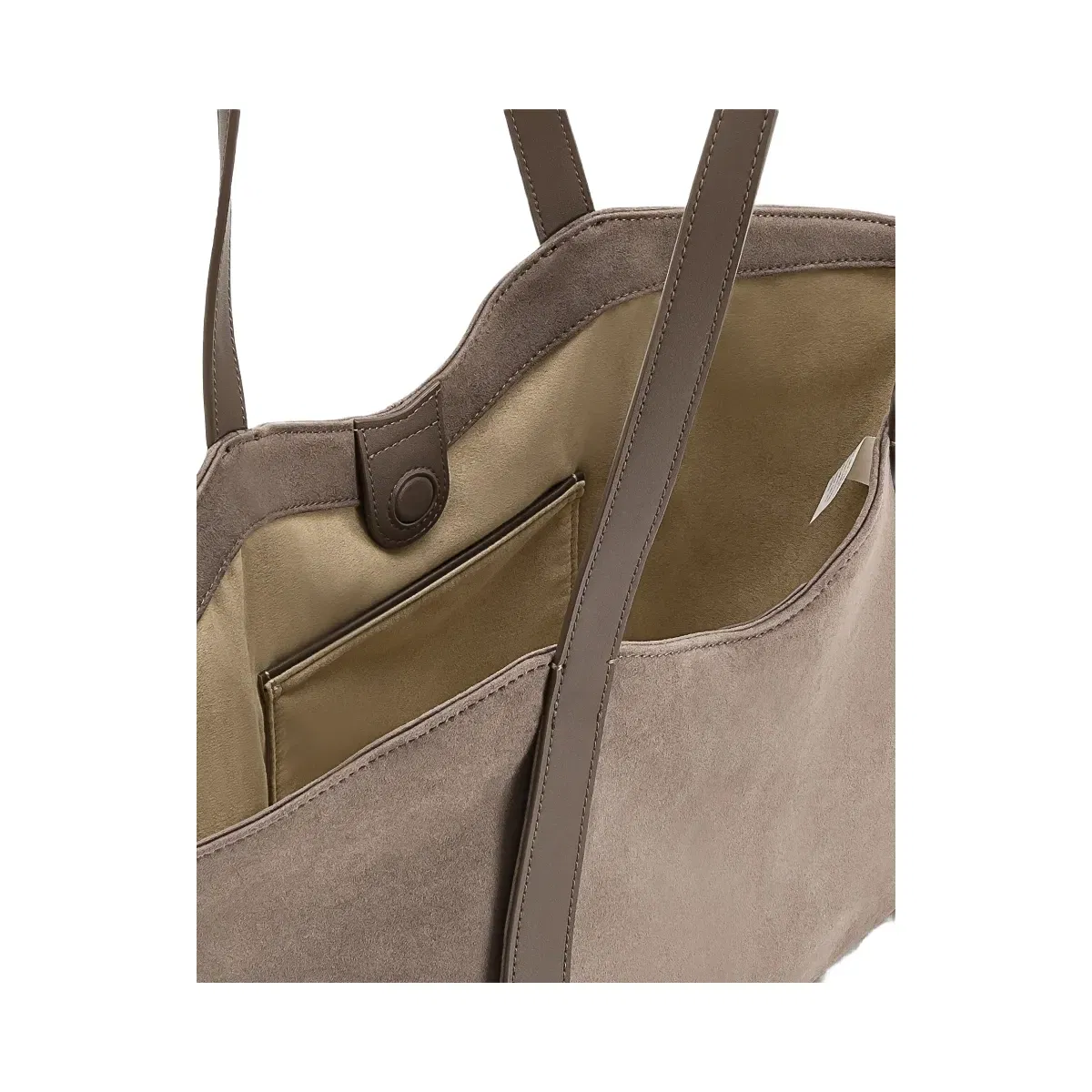 Jw Pei Kiana Large Capacity Faux Suede Tote Bag Taupe