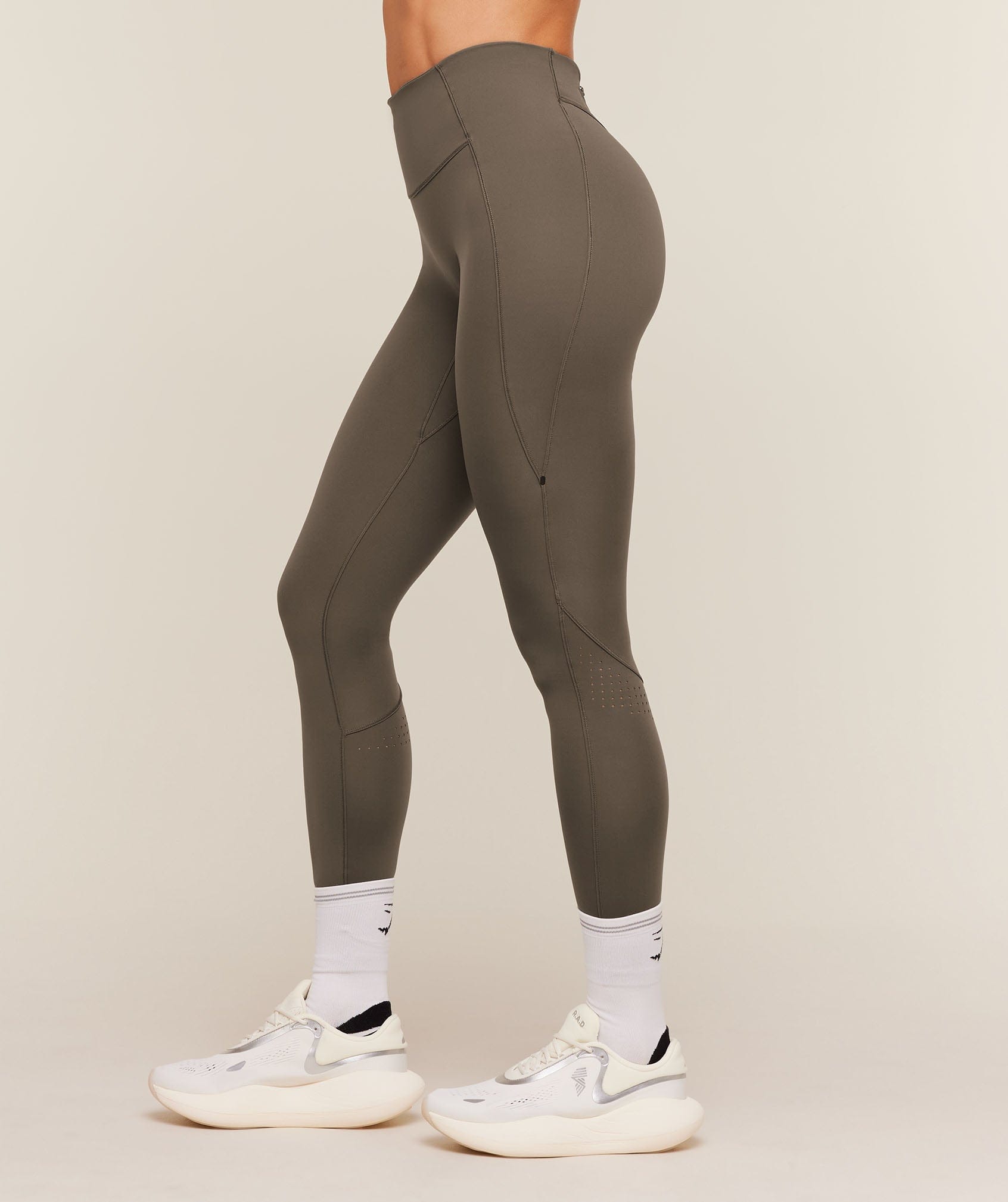 Women's Gymshark Running Elite Leggings Camo Brown