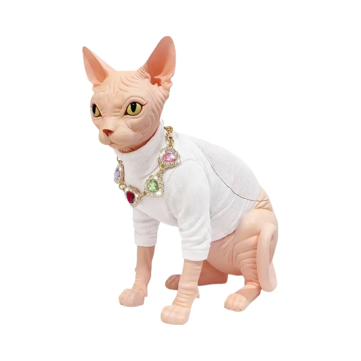 Jw Pei Sadie Gem Necklace Cat Clutch White