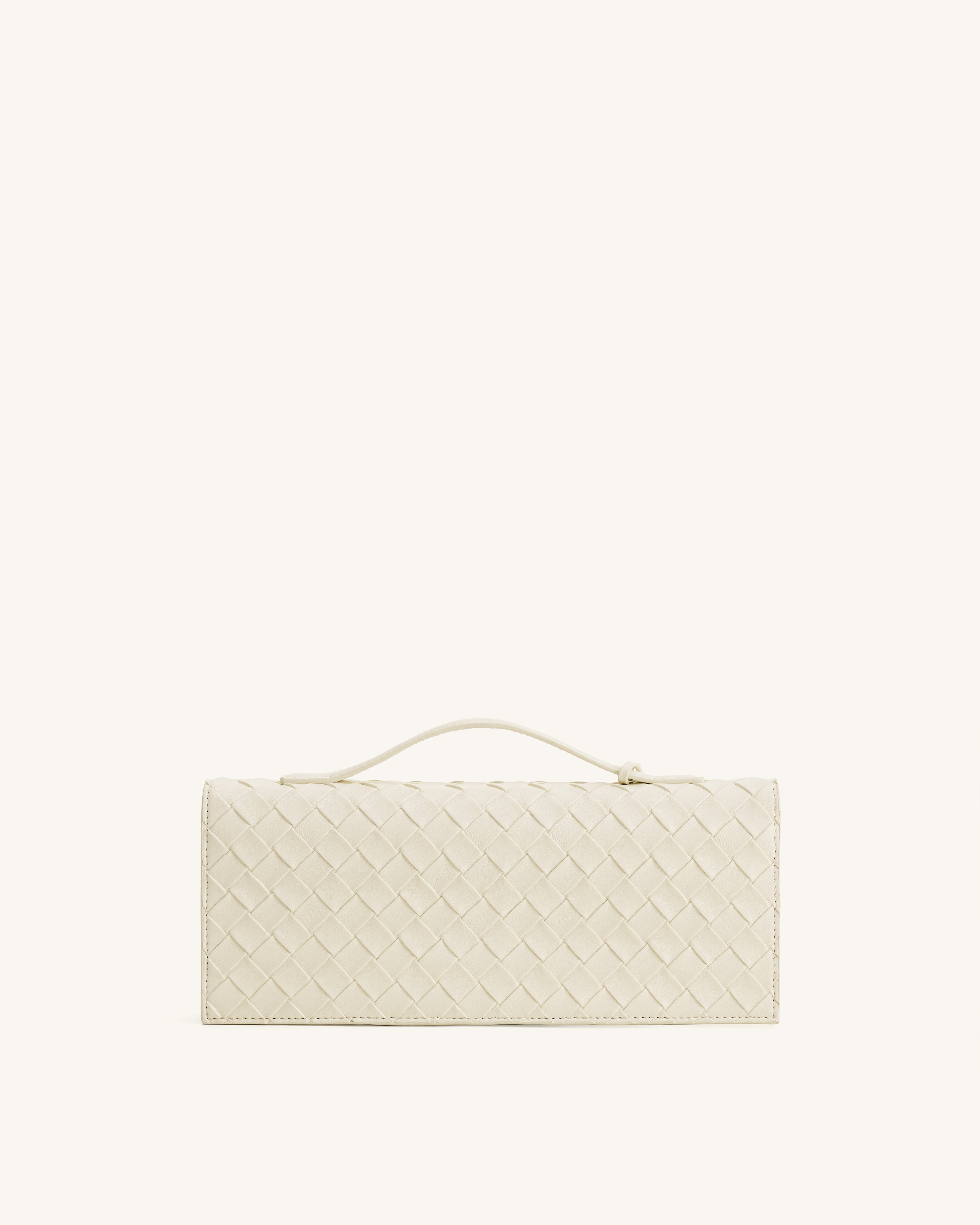 Jw Pei Celeste Woven Textured Envelope Top Handle Bag Ivory