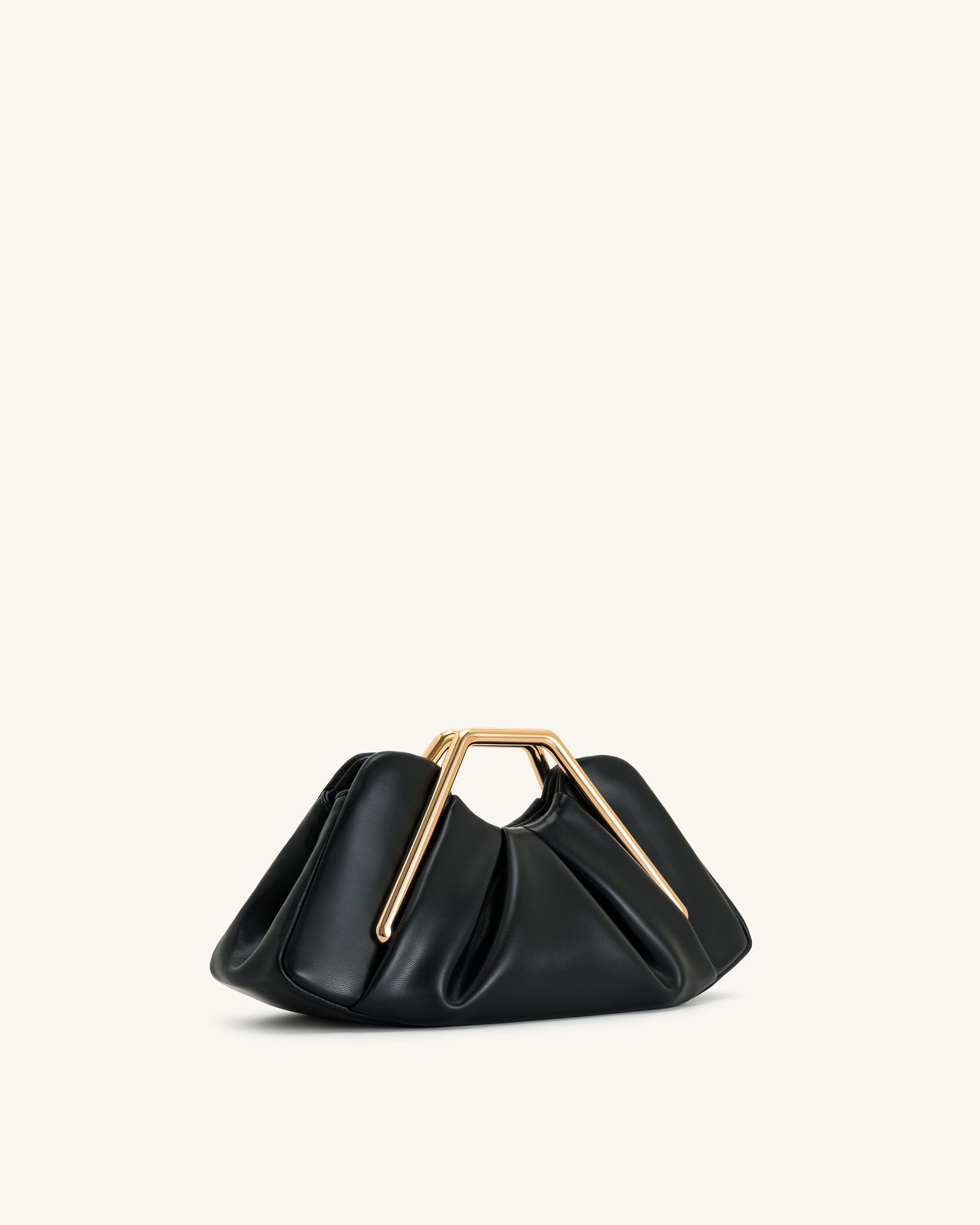 Jw Pei Lila Metal Frame Clutch Black
