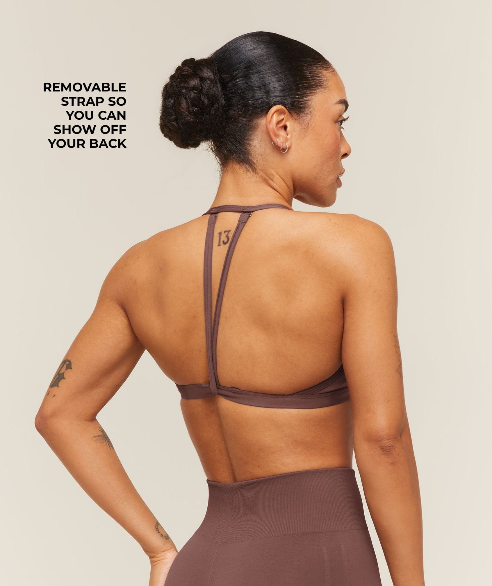 Women's Gymshark Minimal Sports Bra 2.0 Espresso Brown