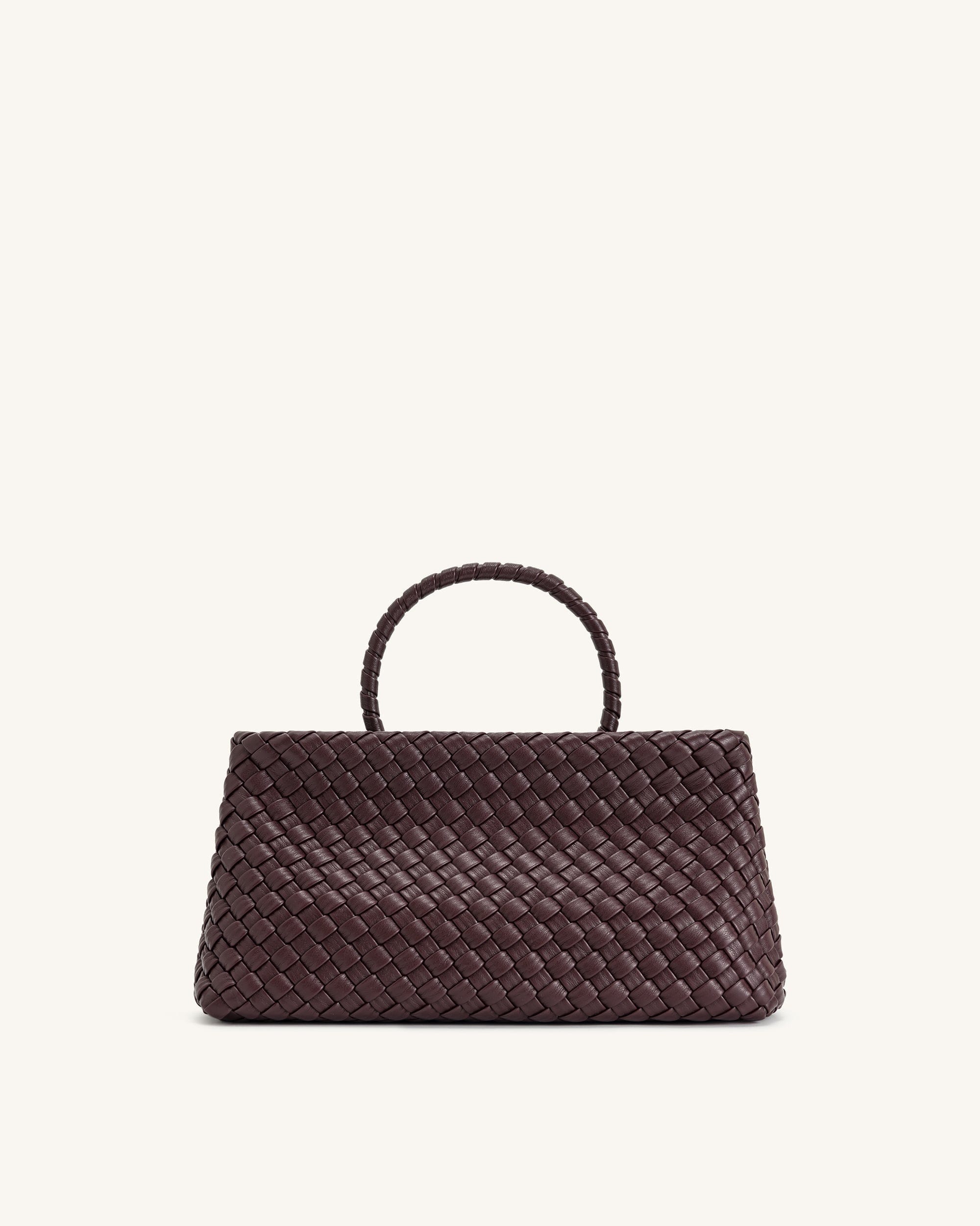 Jw Pei Elora Woven Tote Bag Deep Burgundy