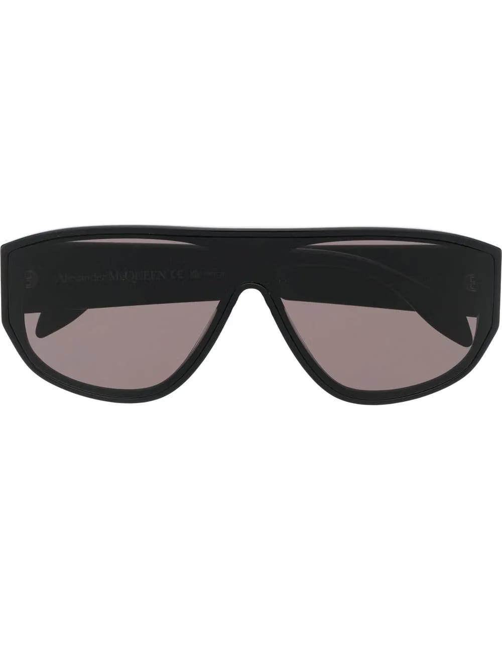Graffiti-print square-frame sunglasses