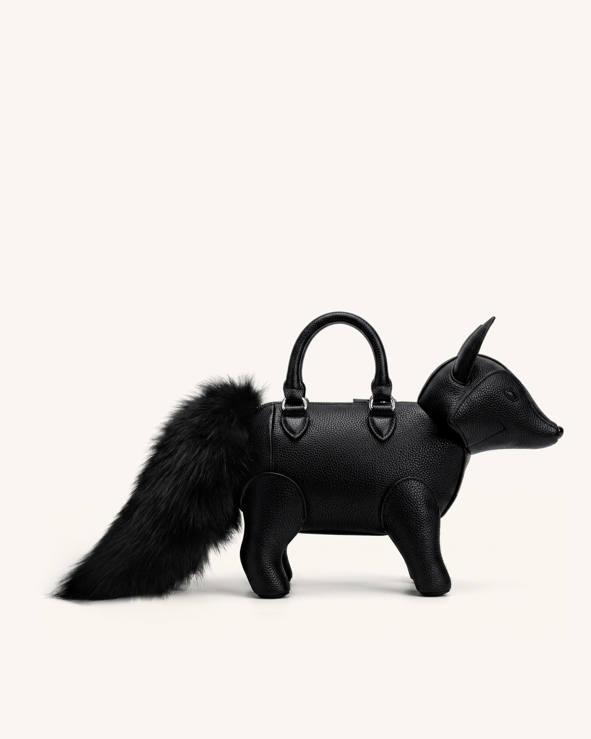 Jw Pei Kai Fox Shaped Top Handle Bag Black