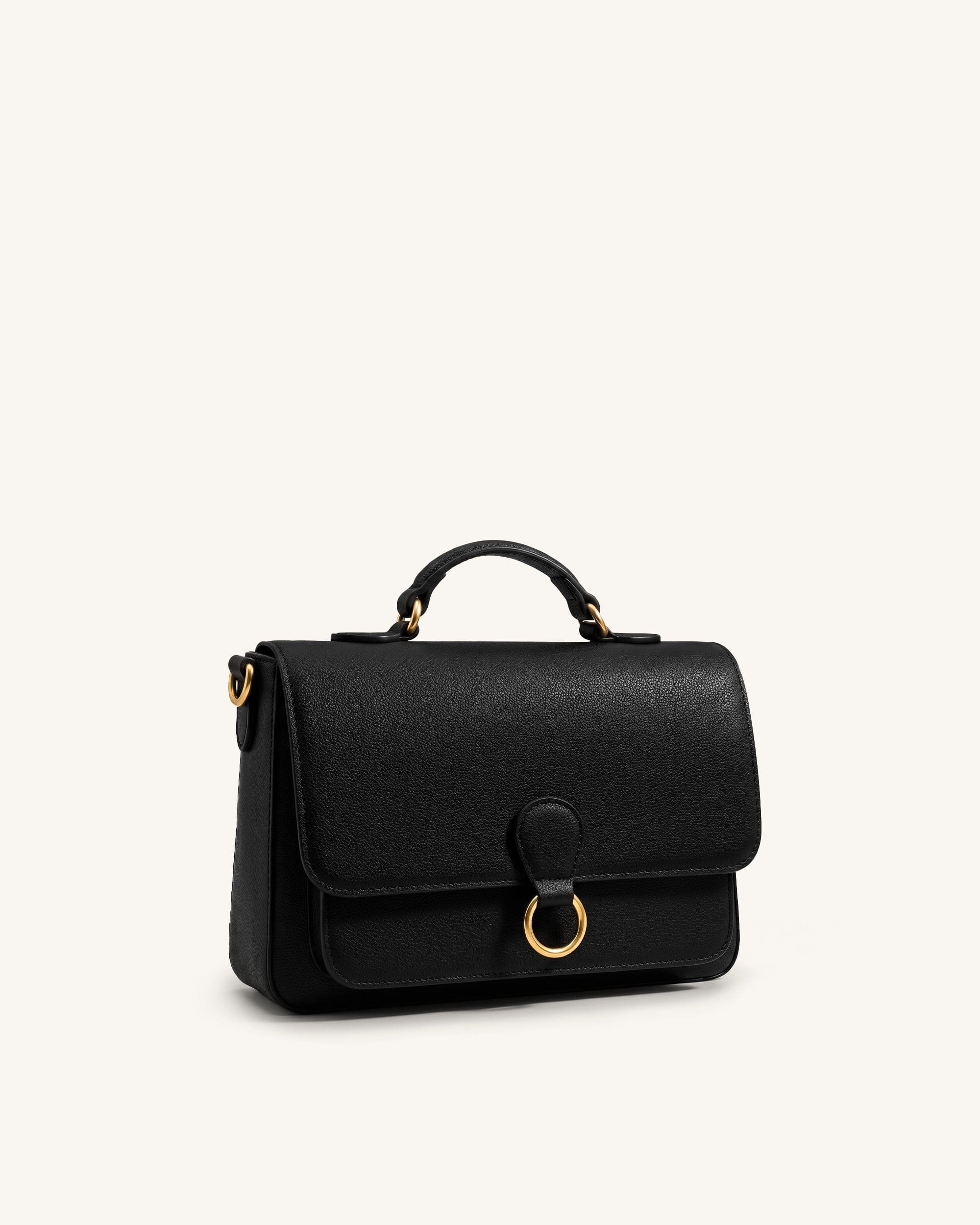 Jw Pei Mirelle Pebbled Top Handle Satchel Black