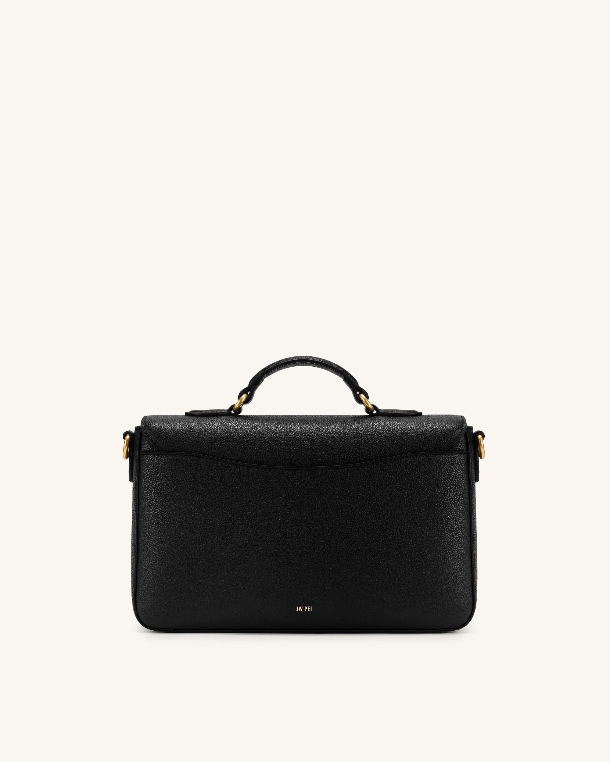 Jw Pei Mirelle Pebbled Top Handle Satchel Black