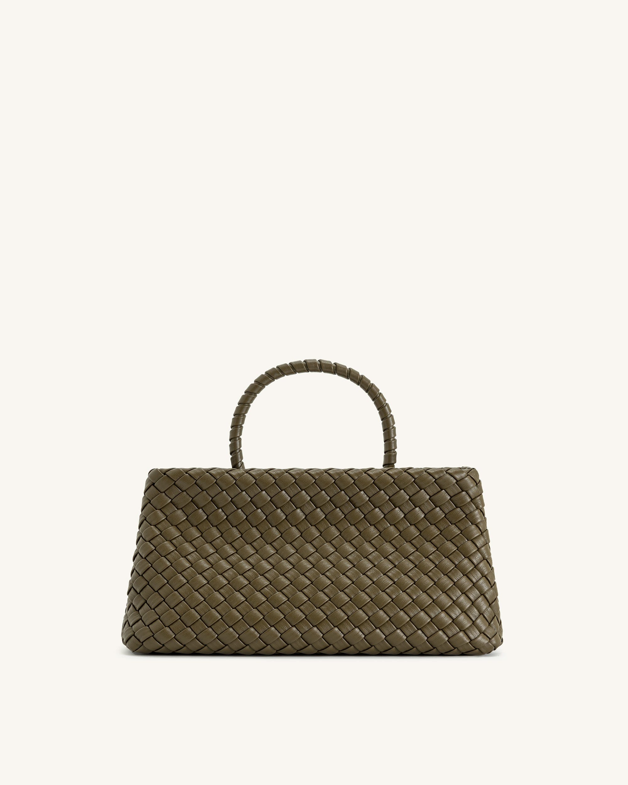 Jw Pei Elora Woven Tote Bag Dark Olive