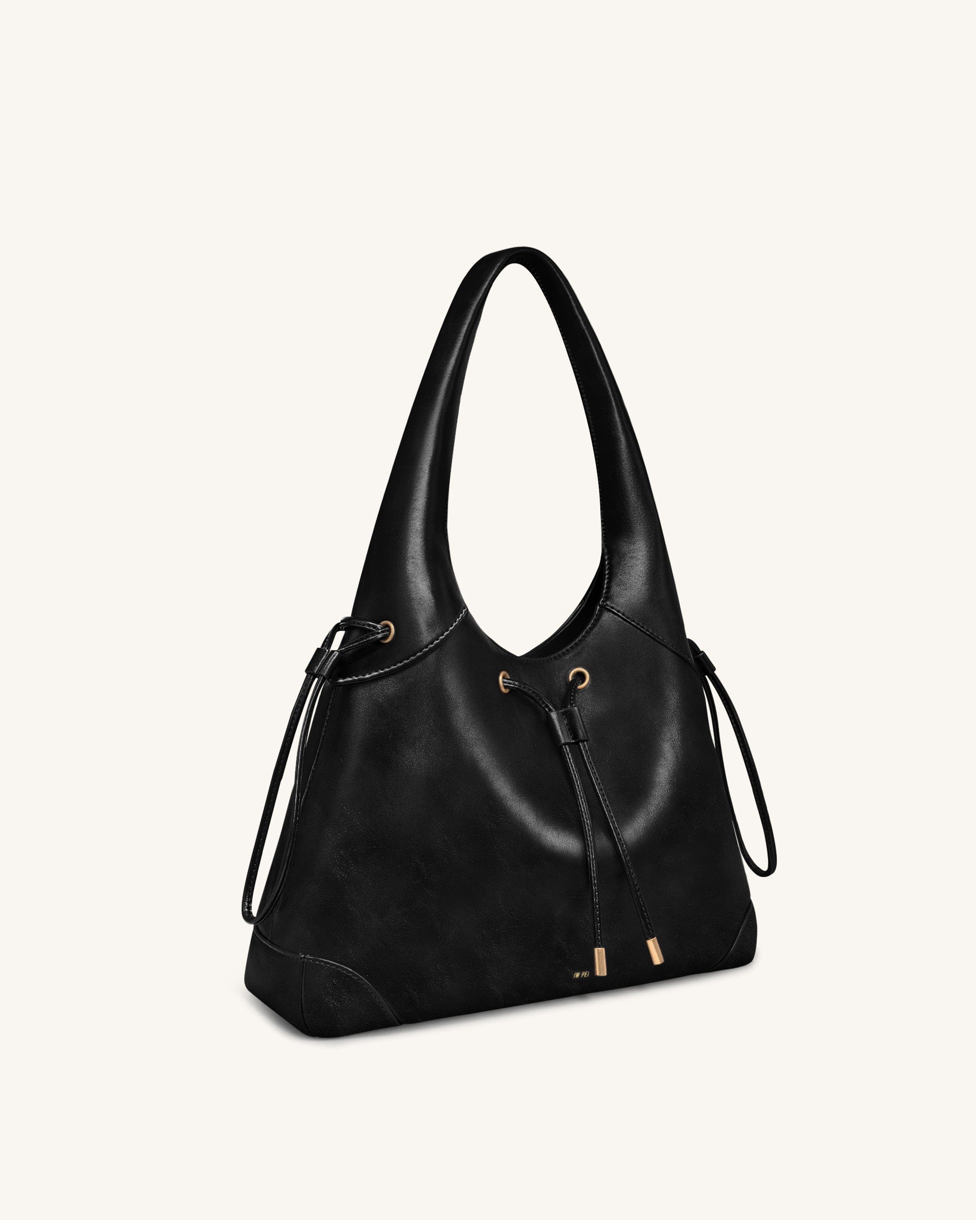 Jw Pei Celandra Drawstring Hobo Bag Black