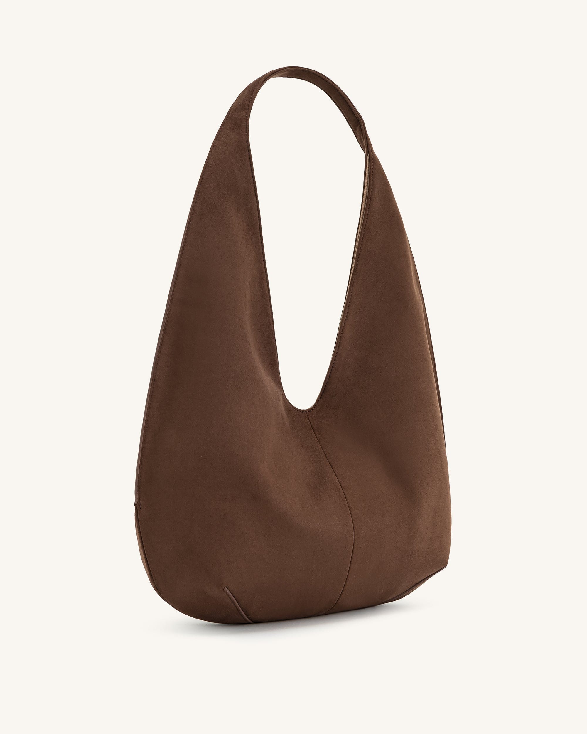 Jw Pei Dara Faux Suede Hobo Bag Mocha Brown