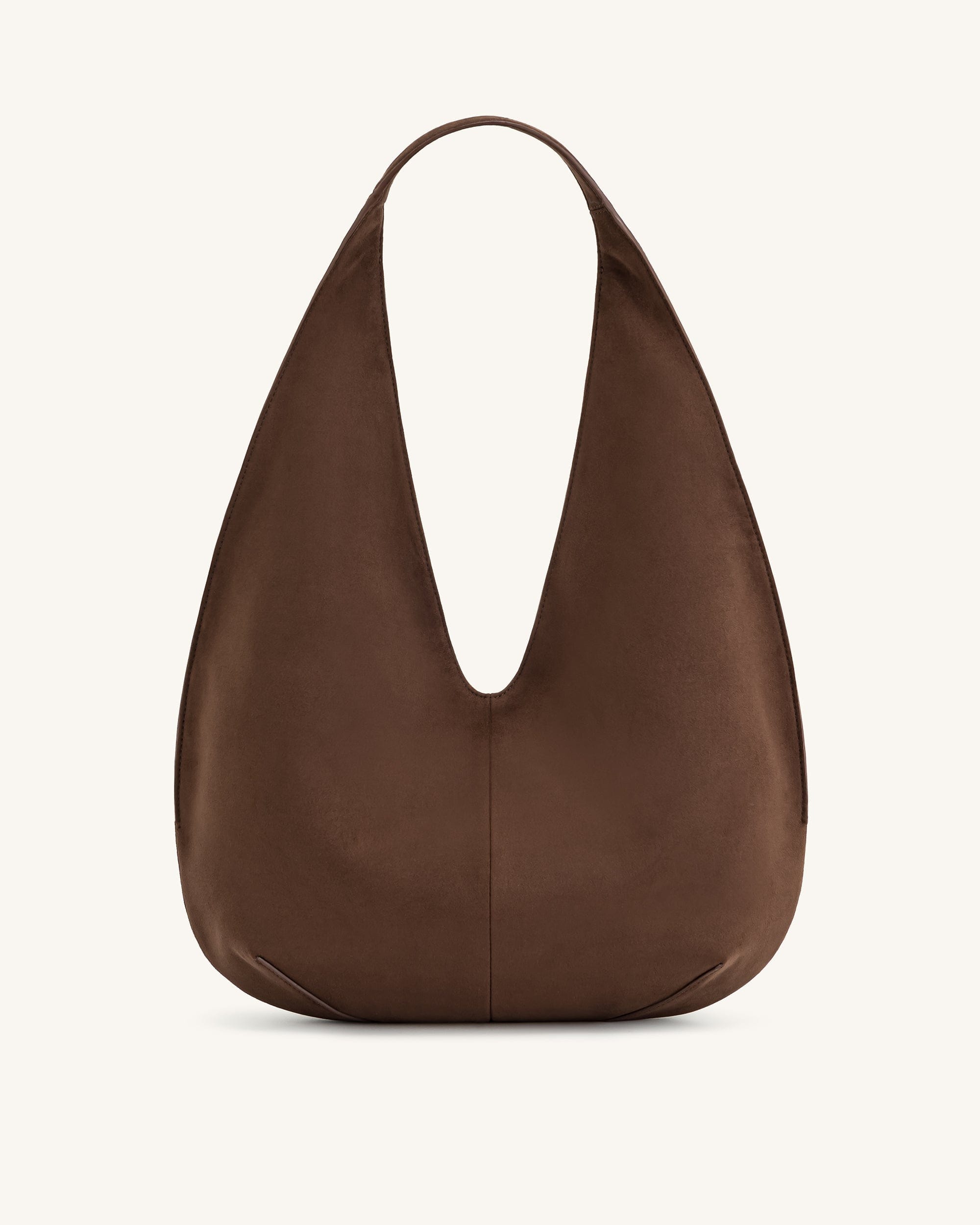 Jw Pei Dara Faux Suede Hobo Bag Mocha Brown