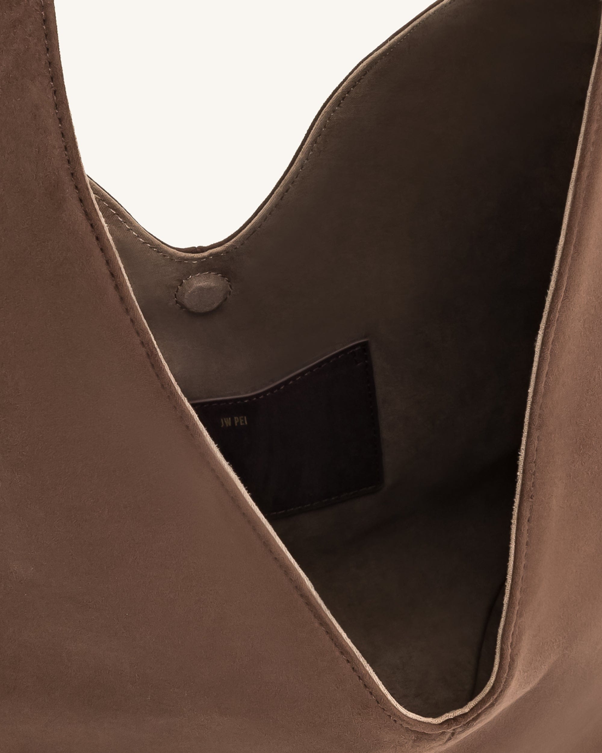 Jw Pei Dara Faux Suede Hobo Bag Mocha Brown