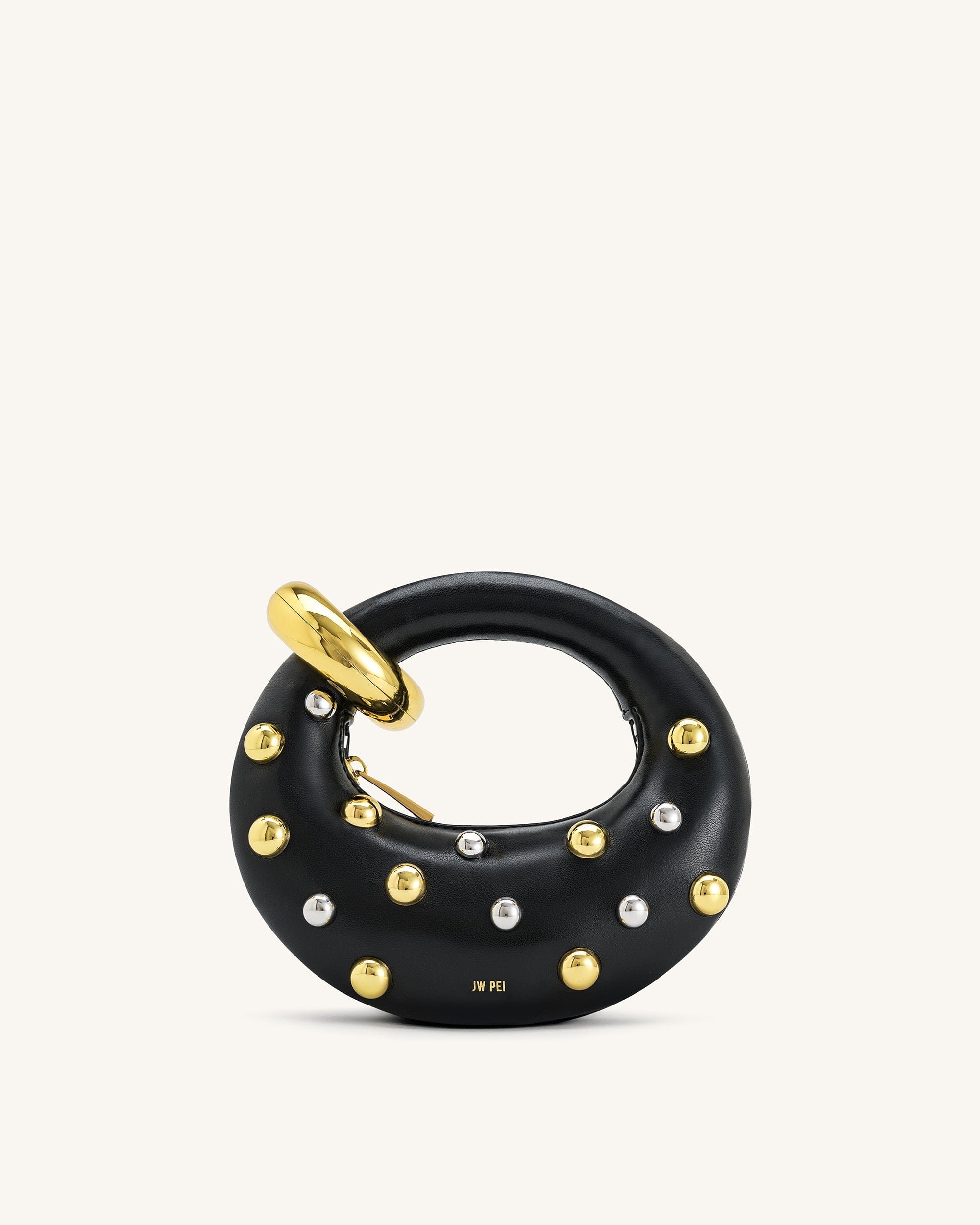Jw Pei Abacus Studded Mini Top Handle Bag Black