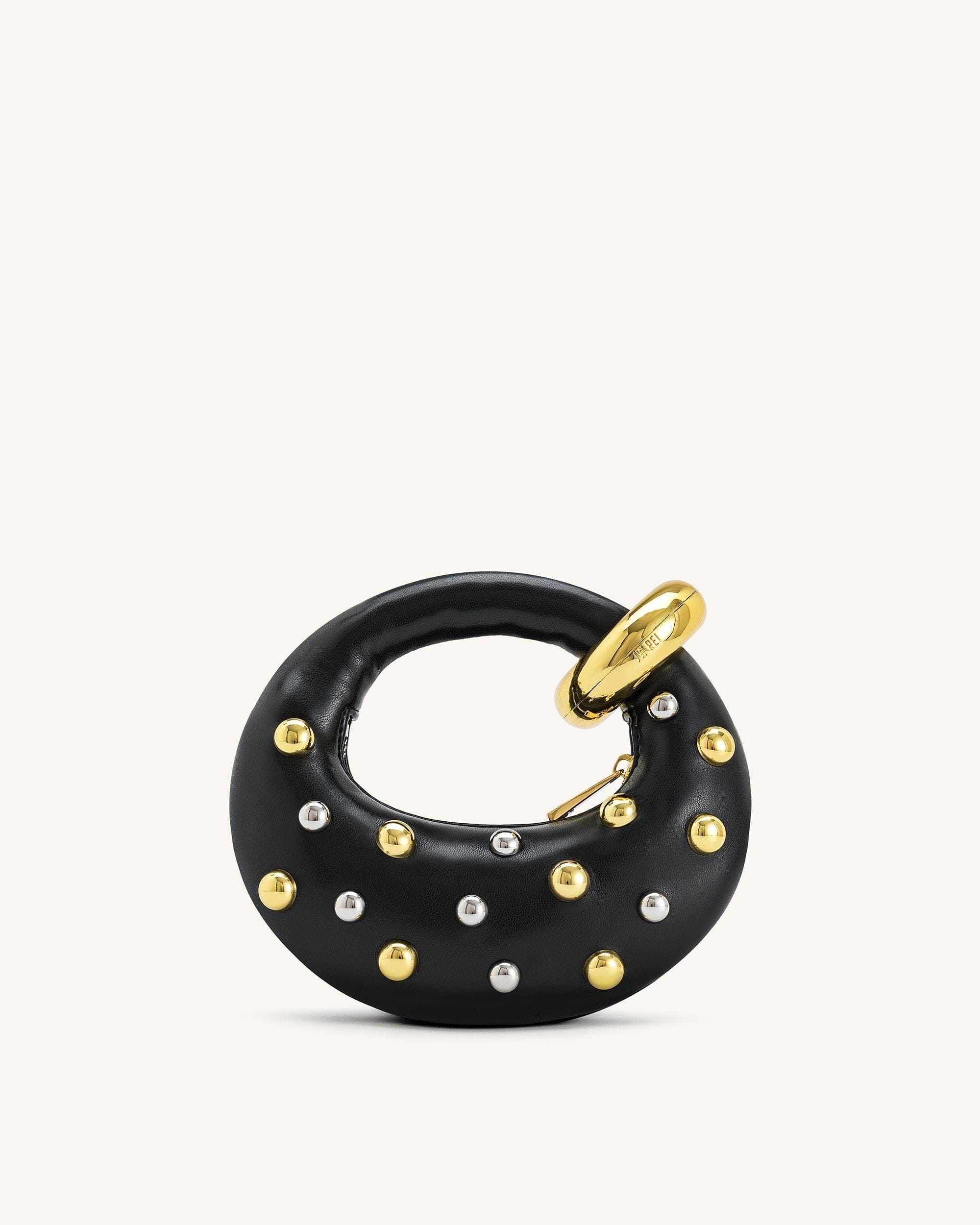 Jw Pei Abacus Studded Mini Top Handle Bag Black