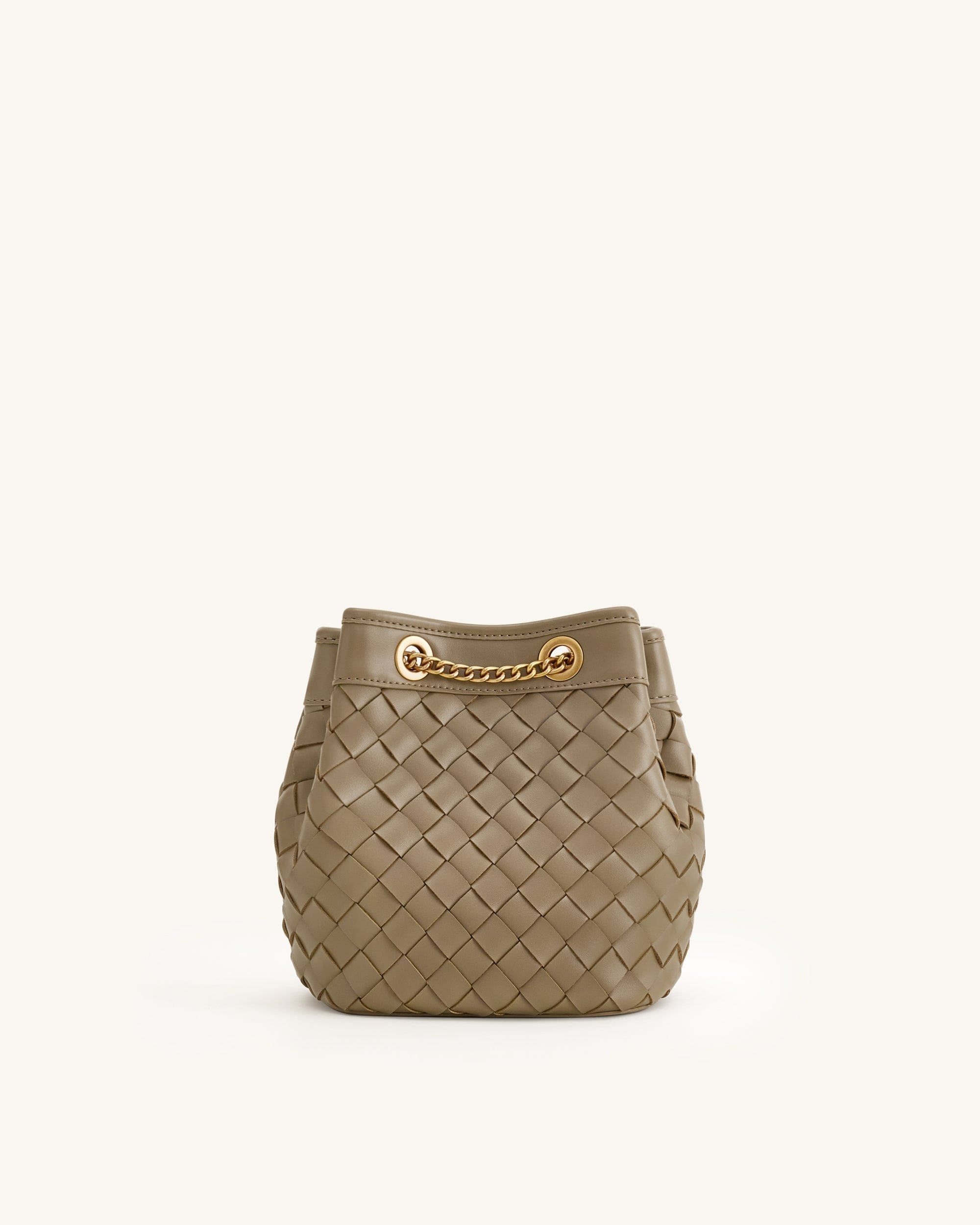 Jw Pei Yara Hand Woven Bucket Bag Taupe