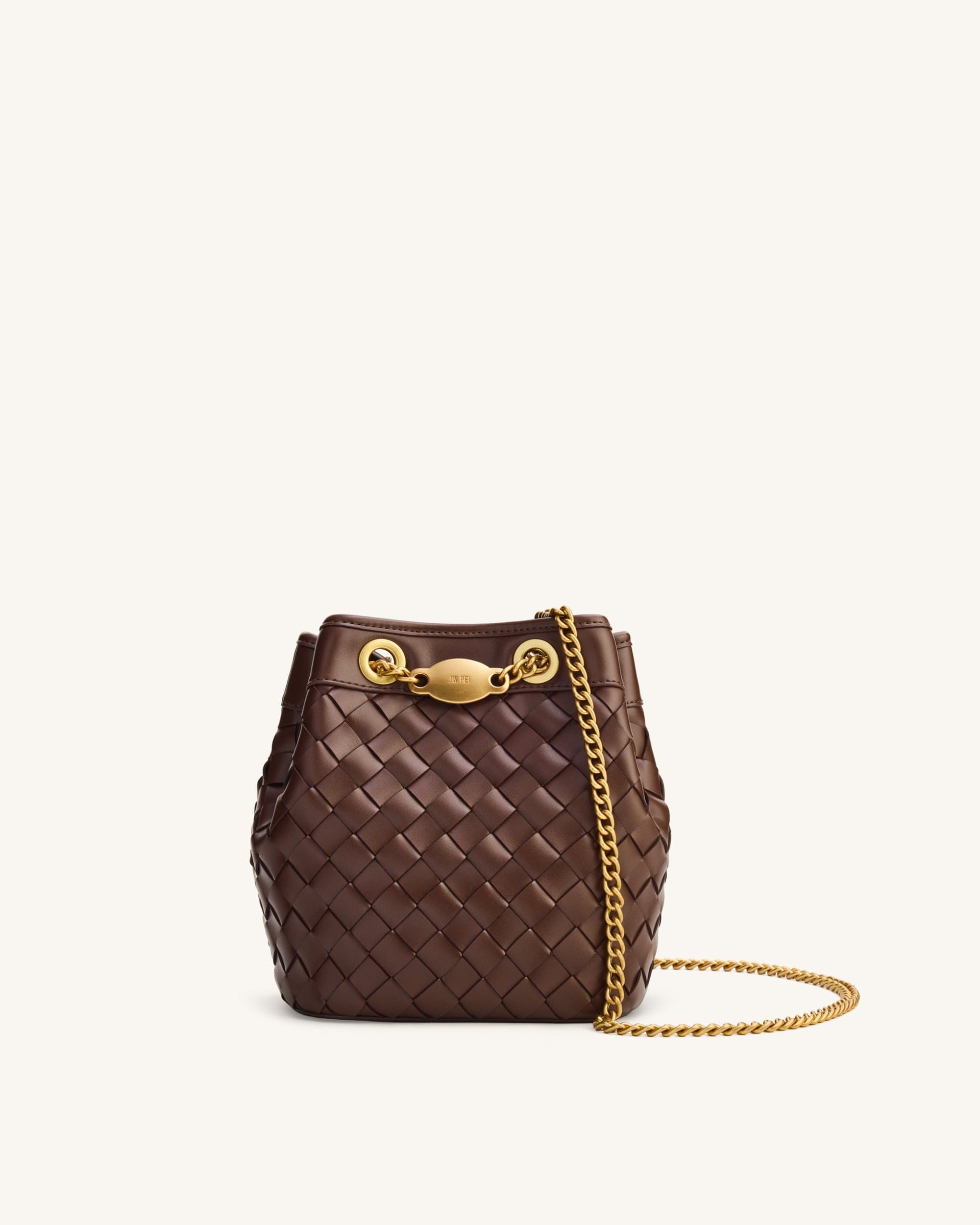 Jw Pei Yara Hand Woven Bucket Bag Taupe
