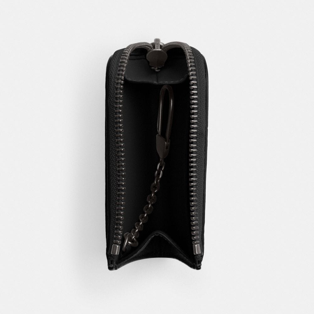 Coach L Zip Key Case Black